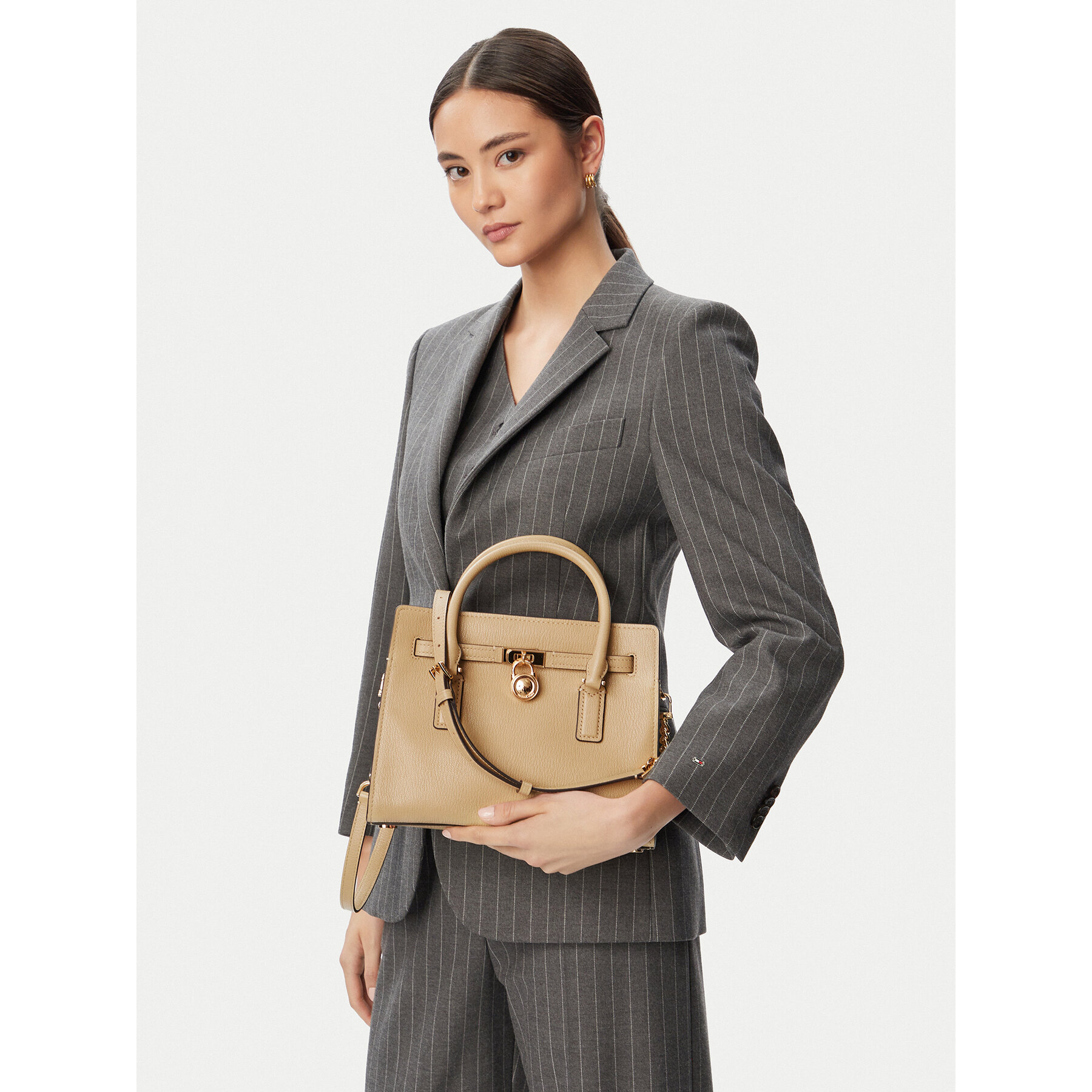 Ročna torba MICHAEL Michael Kors 30T6GNXS1L Bež