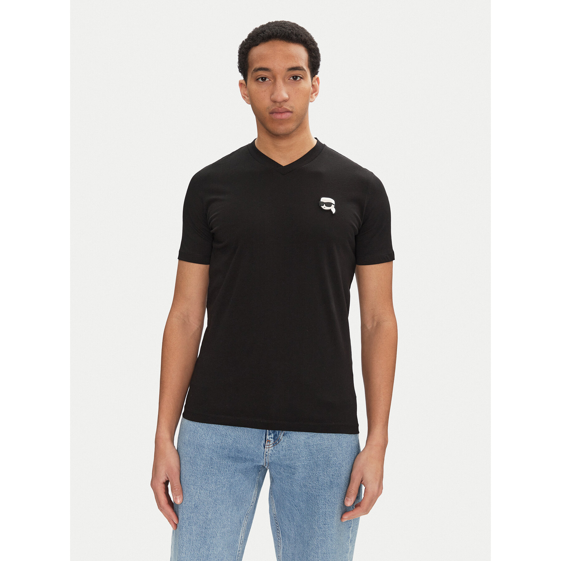 KARL LAGERFELD T-Shirt 755021 552224 Μαύρο Regular Fit