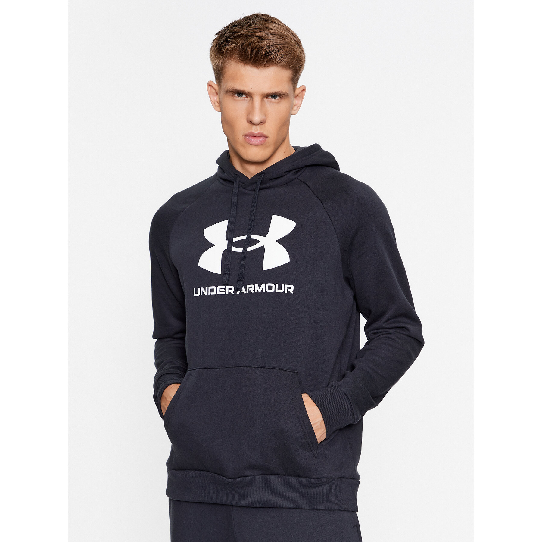 Under Armour Sweatshirt Ua Rival Fleece Logo Hd 1379758 Schwarz Loose Fit