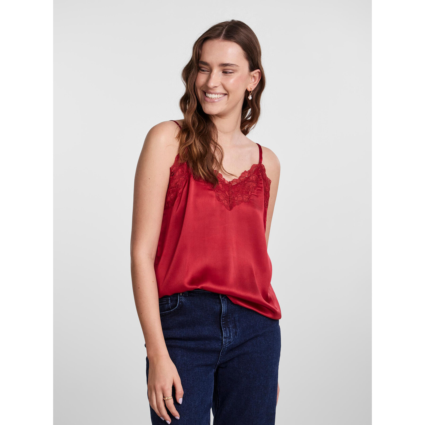 Pieces Πιτζάμα 17142952 Κόκκινο Regular Fit