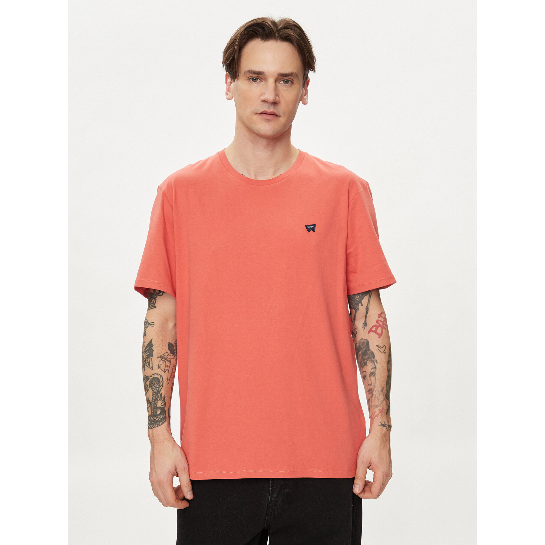 Wrangler T-shirt Sign Off 112350437 Rosso Regular Fit