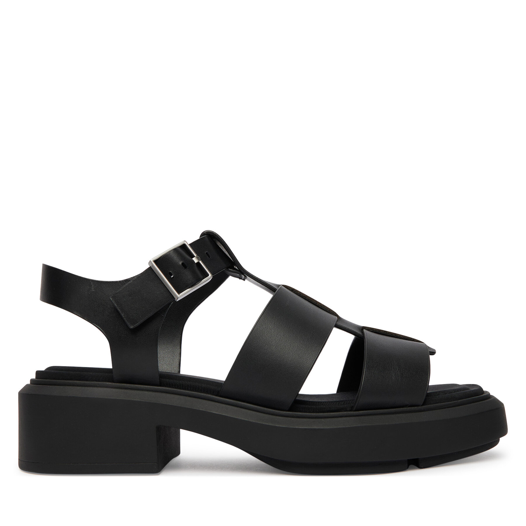 Sandale Calvin Klein Chunky Sandal Fisherm Lth HW0HW02904 Negru