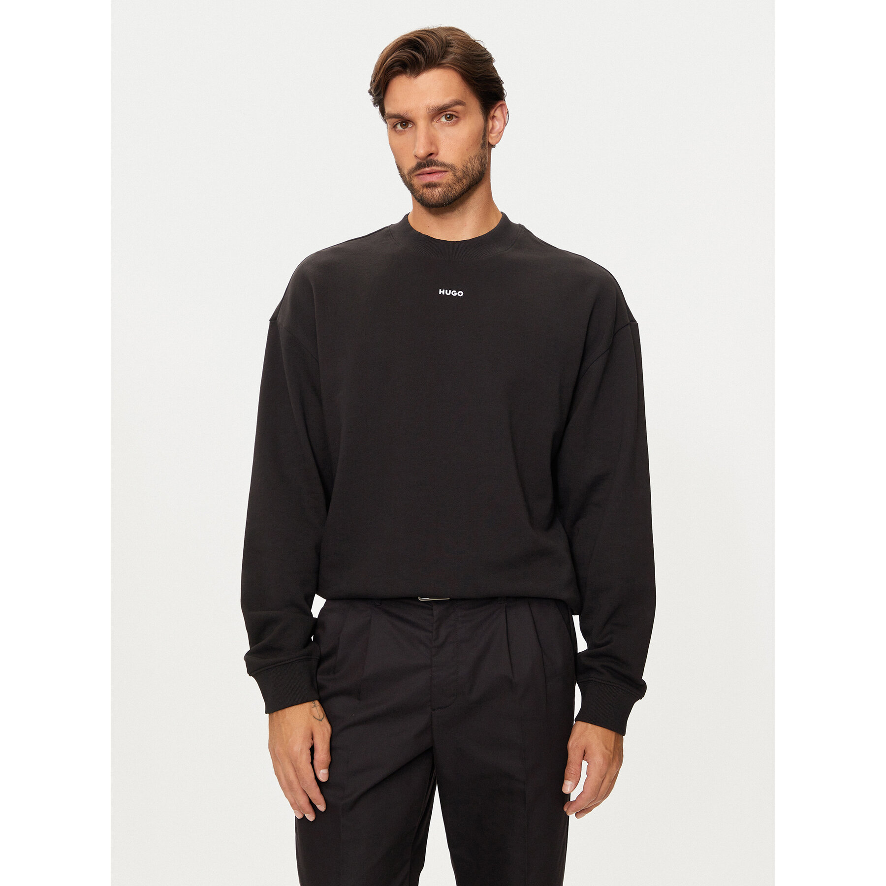 Hugo Sweatshirt Dapocrew 50525892 Schwarz Relaxed Fit