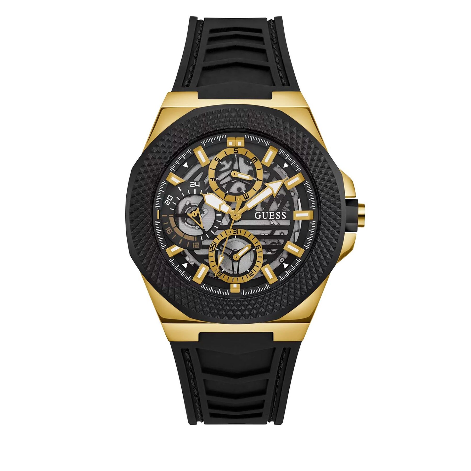 

Годинник Guess Front-Runner GW0577G2 BLACK/GOLD, Чорний