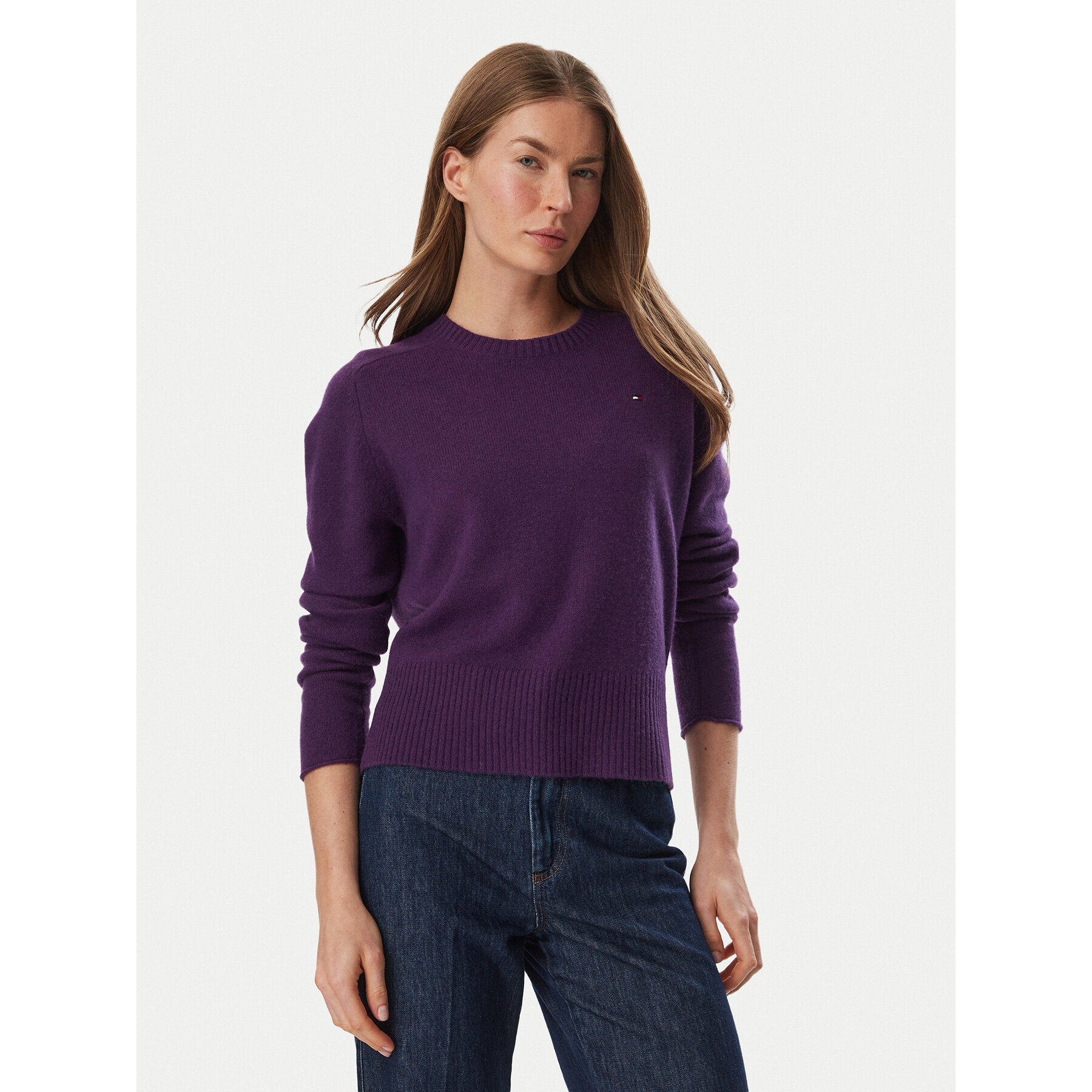 Tommy Hilfiger Pullover WW0WW51432 Violett Regular Fit
