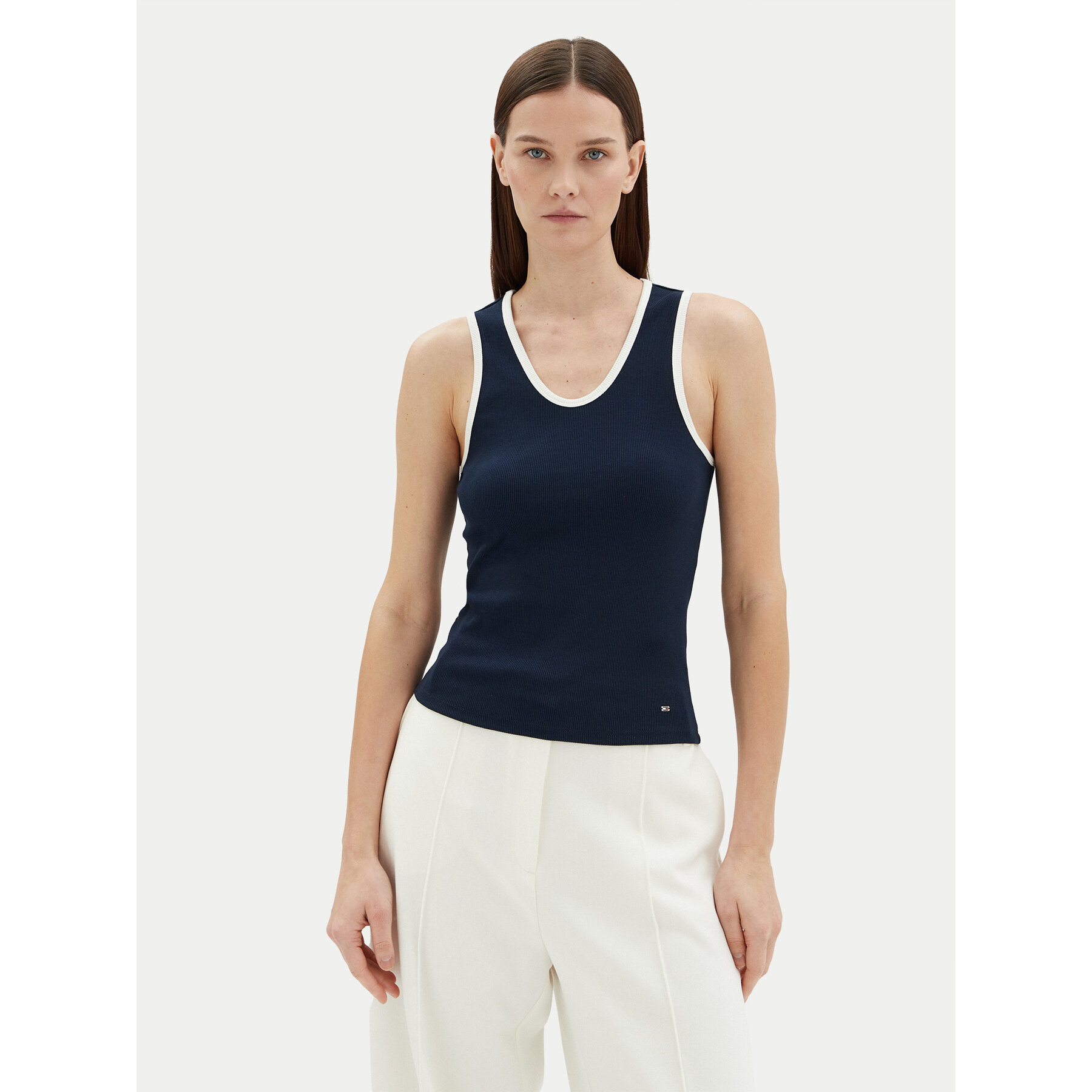 Tommy Hilfiger Felső WW0WW44572 Sötétkék Slim Fit