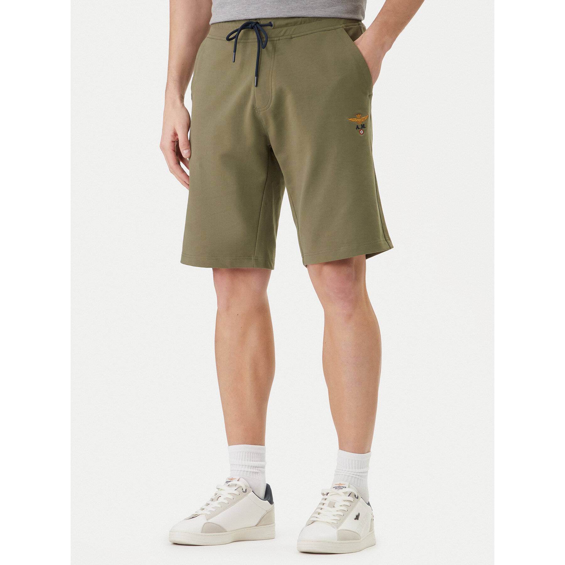 Aeronautica Militare Sportshorts 261BF0032UF00674 Grün Regular Fit