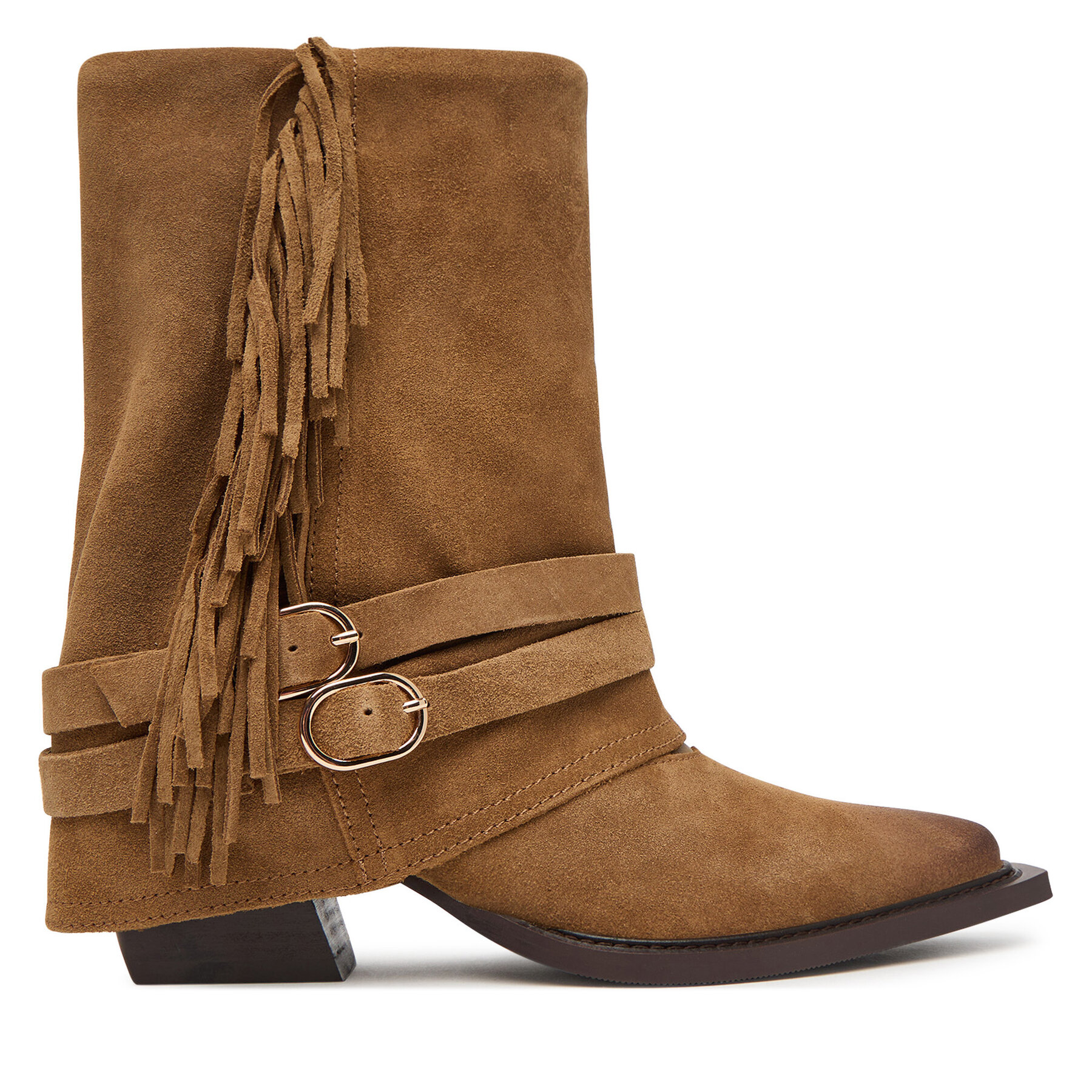 Cizme și botine cowboy Steve Madden Hadly 11005190 Maro închis