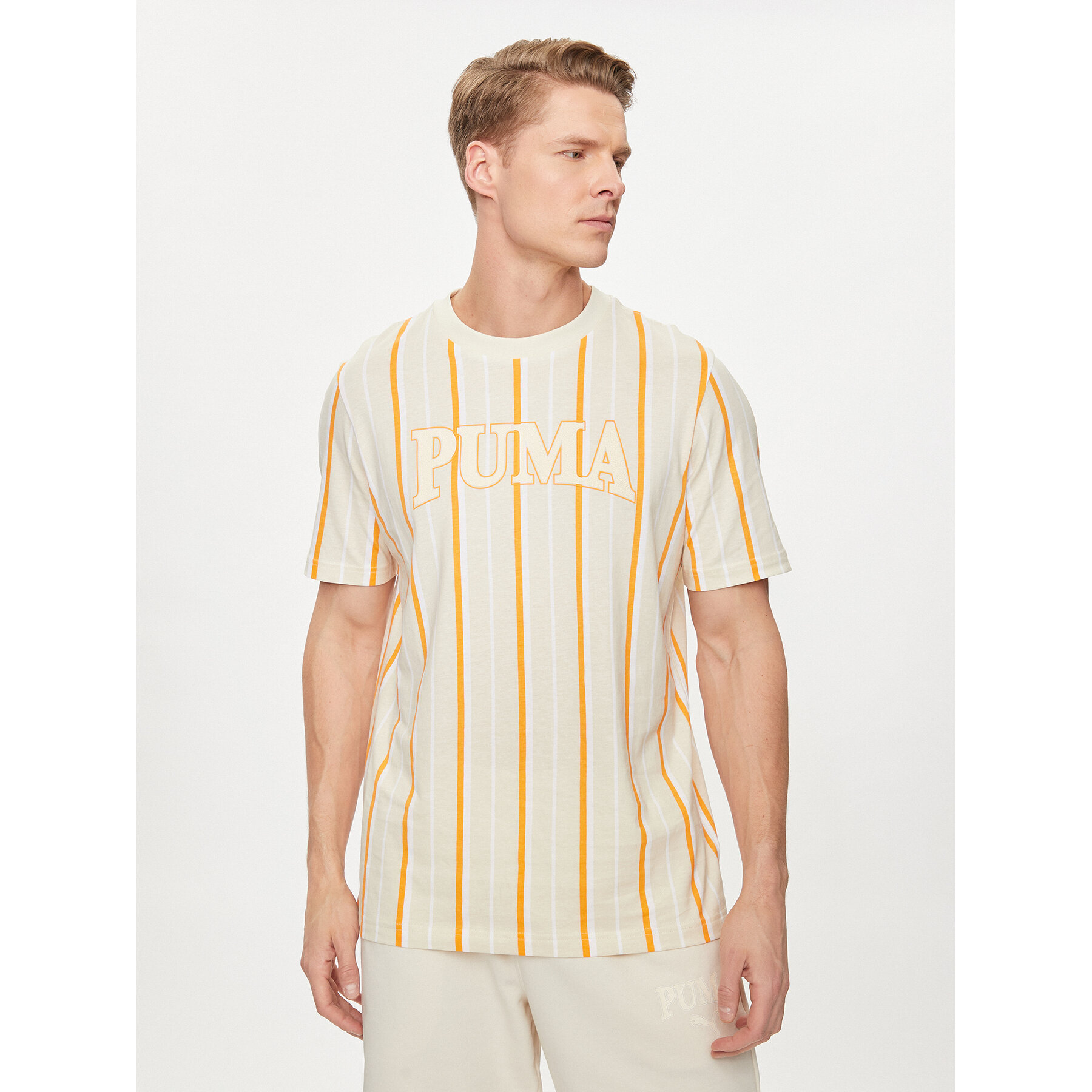 Puma T-Shirt Squad 678973 Εκρού Regular Fit