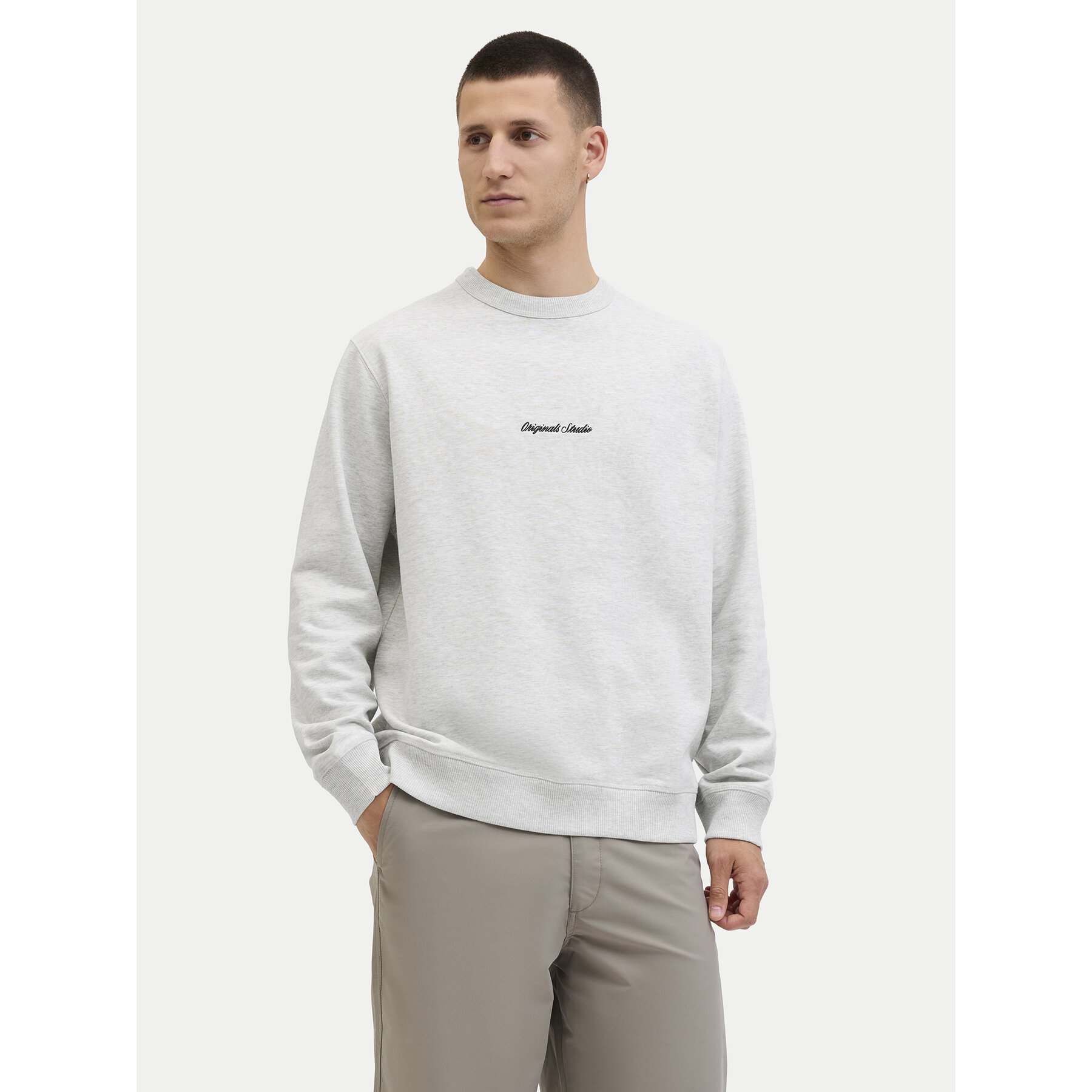 Jack & Jones Sweatshirt Norrebro 12282893 Grau Relaxed Fit