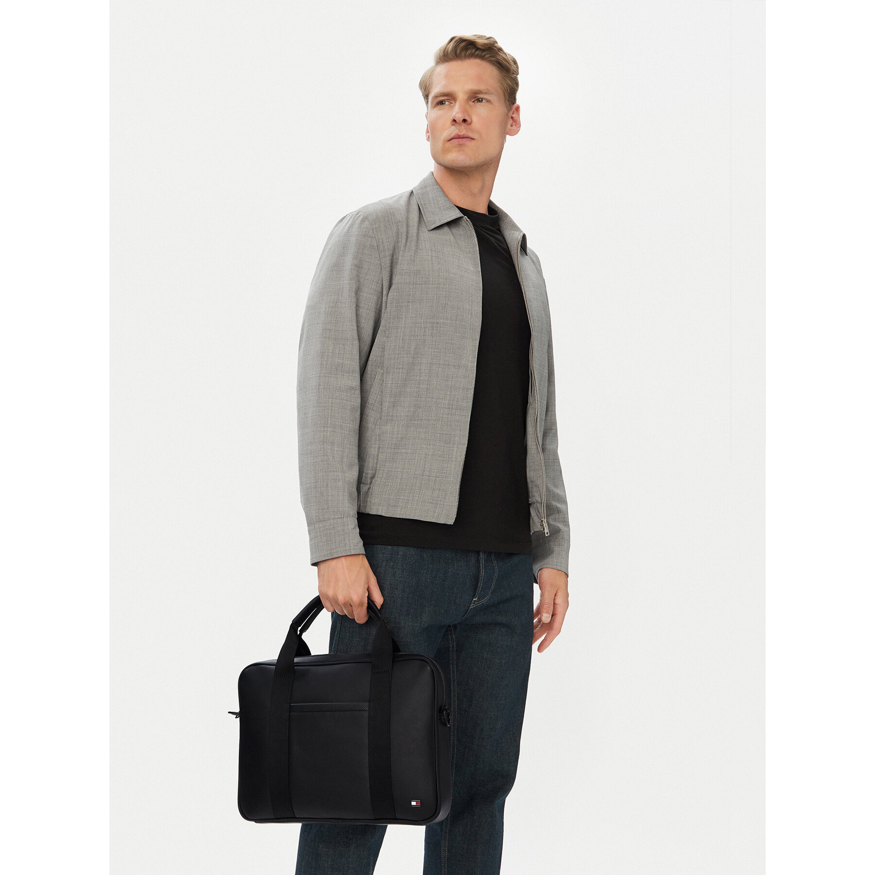 Taška na laptop Tommy Hilfiger AM0AM14727 Čierna
