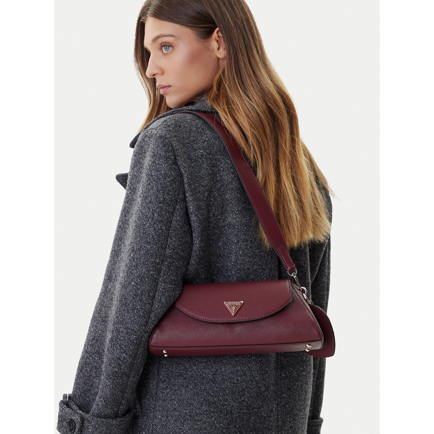 Geantă Guess Bolena HWZG92 07190 Vișiniu