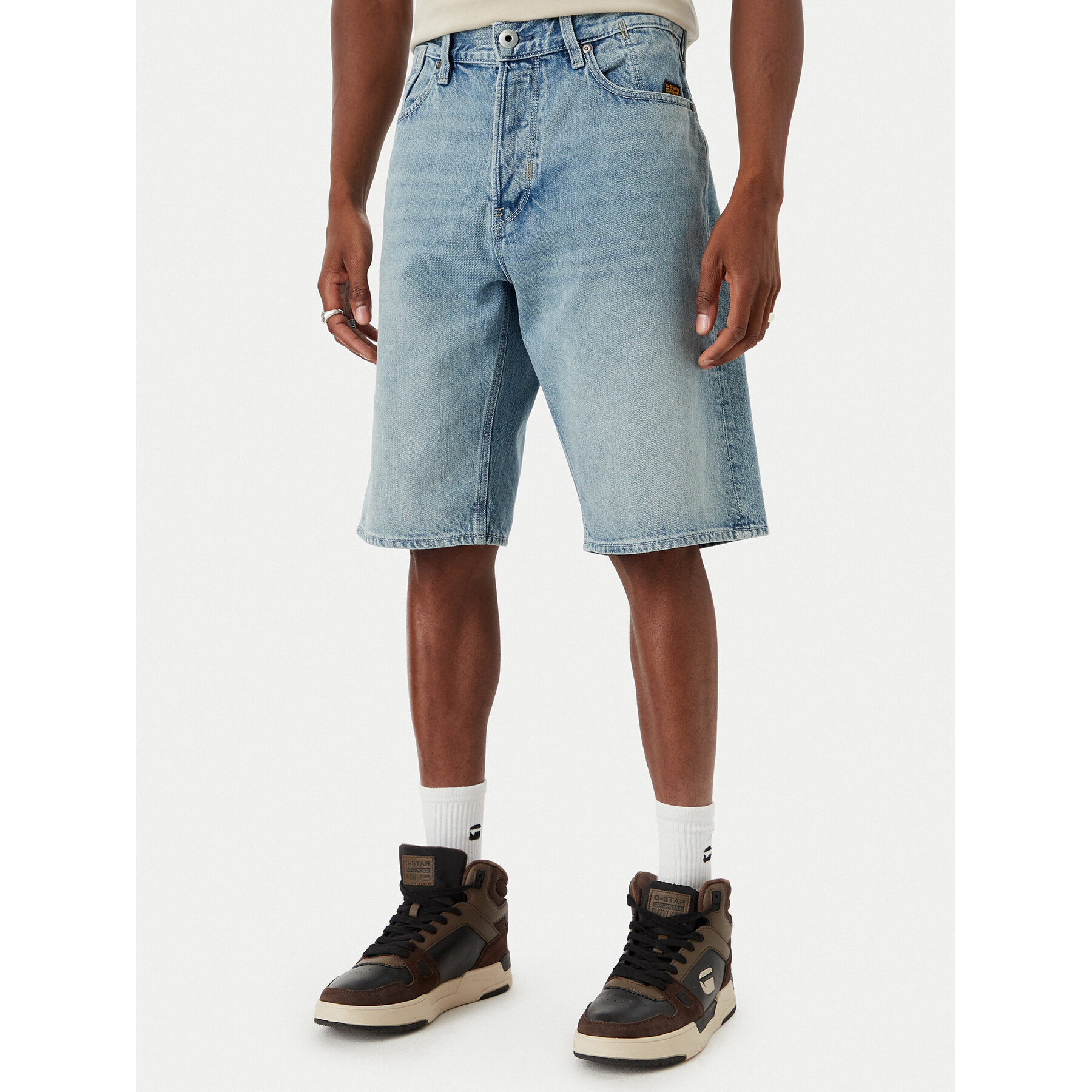 G-Star Raw Kratke traperice Deeggie D28474-D788 Plava Regular Fit