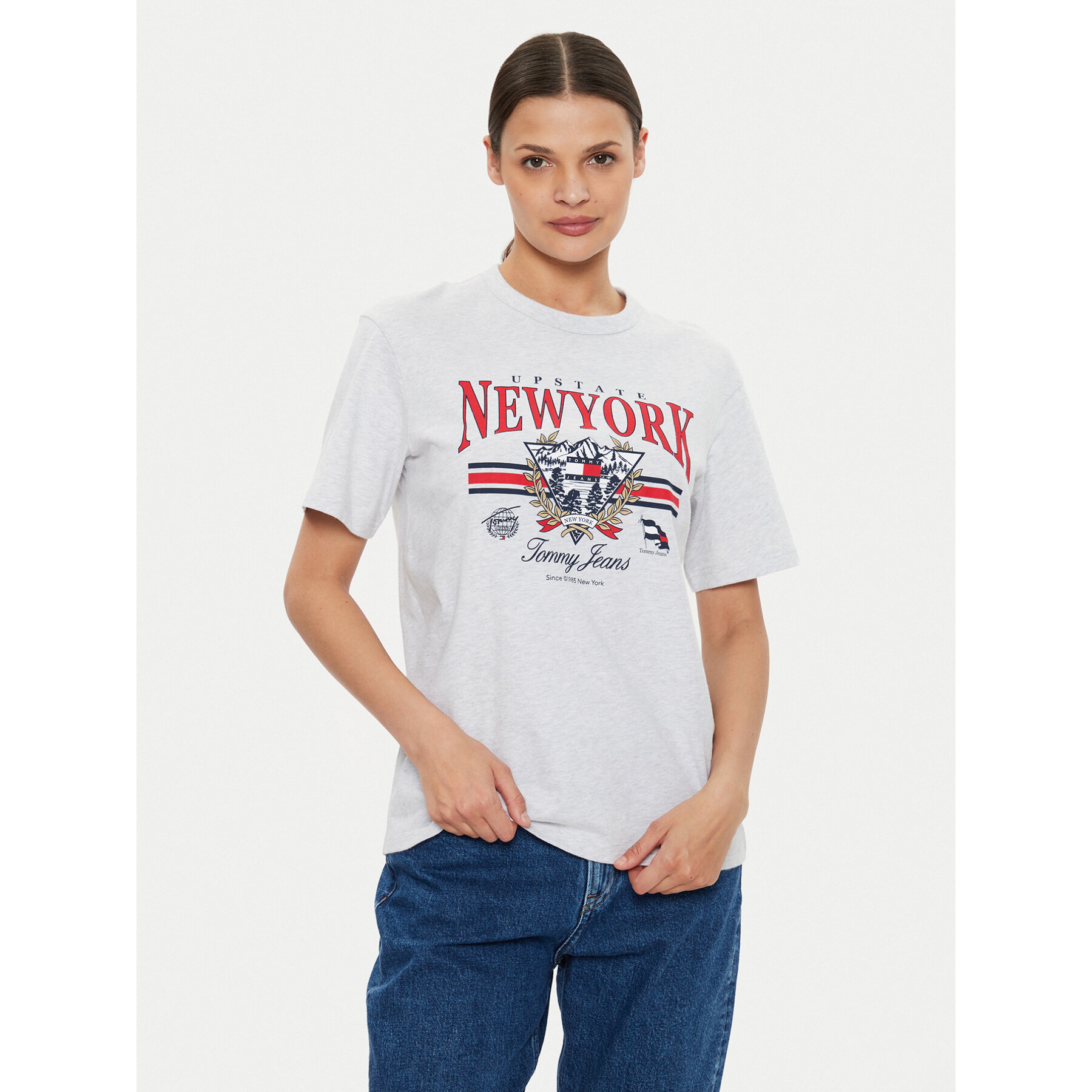 Tommy Jeans T-shirt Vintage DW0DW18410 Grigio Relaxed Fit