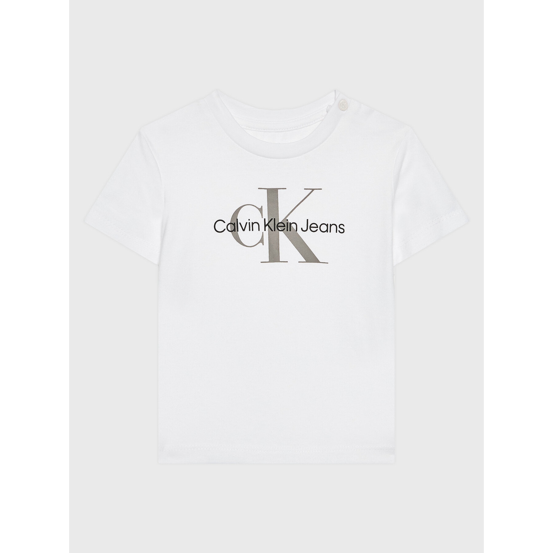 Calvin Klein Jeans T-Shirt Monogram IN0IN00001 Λευκό Regular Fit