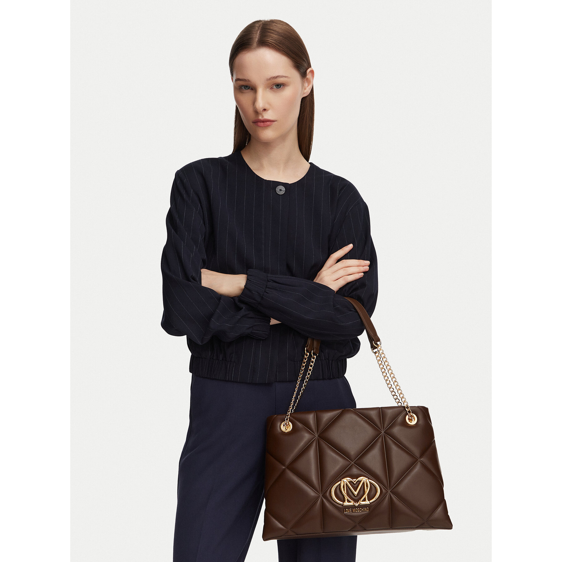 Torbica LOVE MOSCHINO JC4040PP1PLC0300 Smeđa