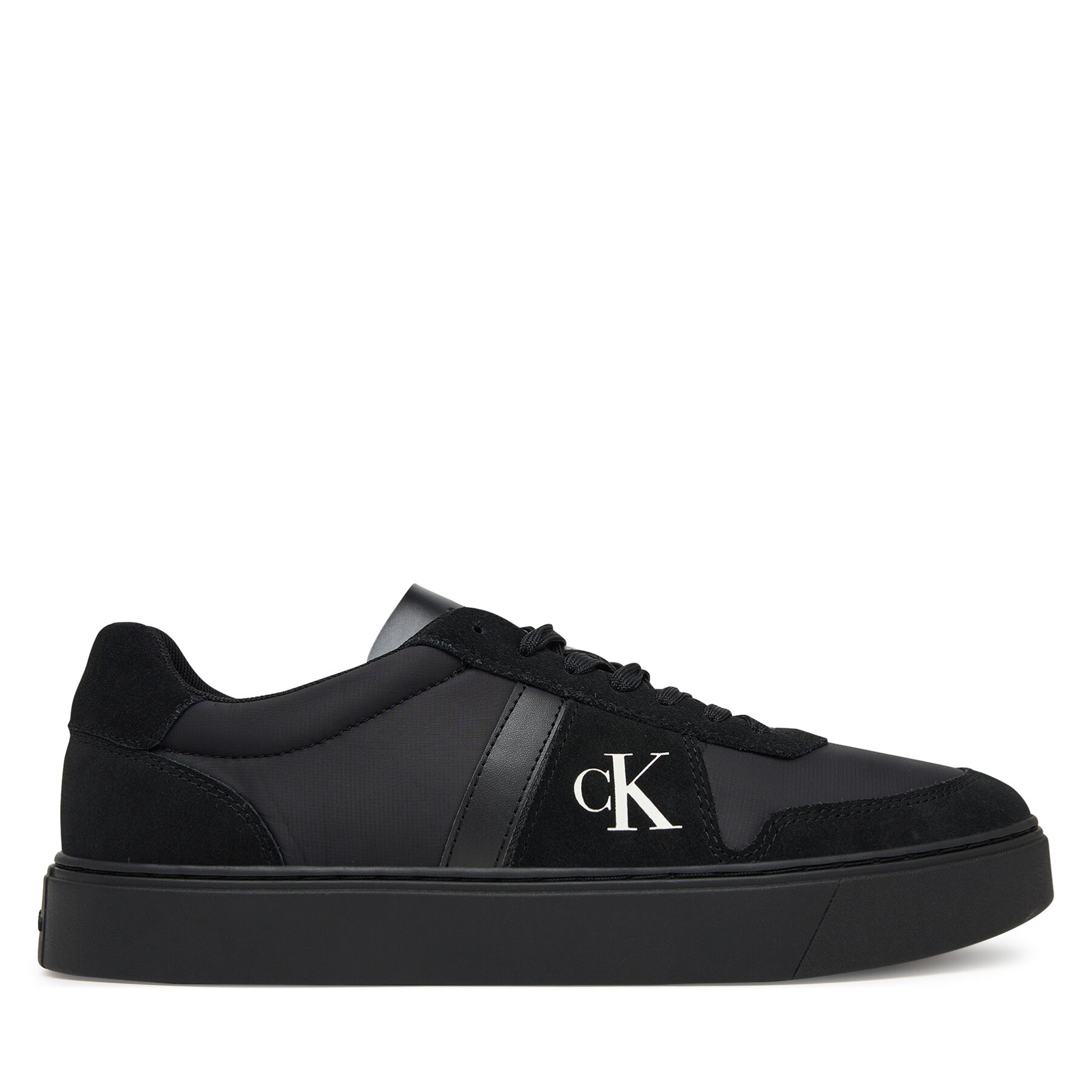 Sneakersy Calvin Klein Classic Cups Lace Mix Emb Tongue YM0YM01395 Čierna
