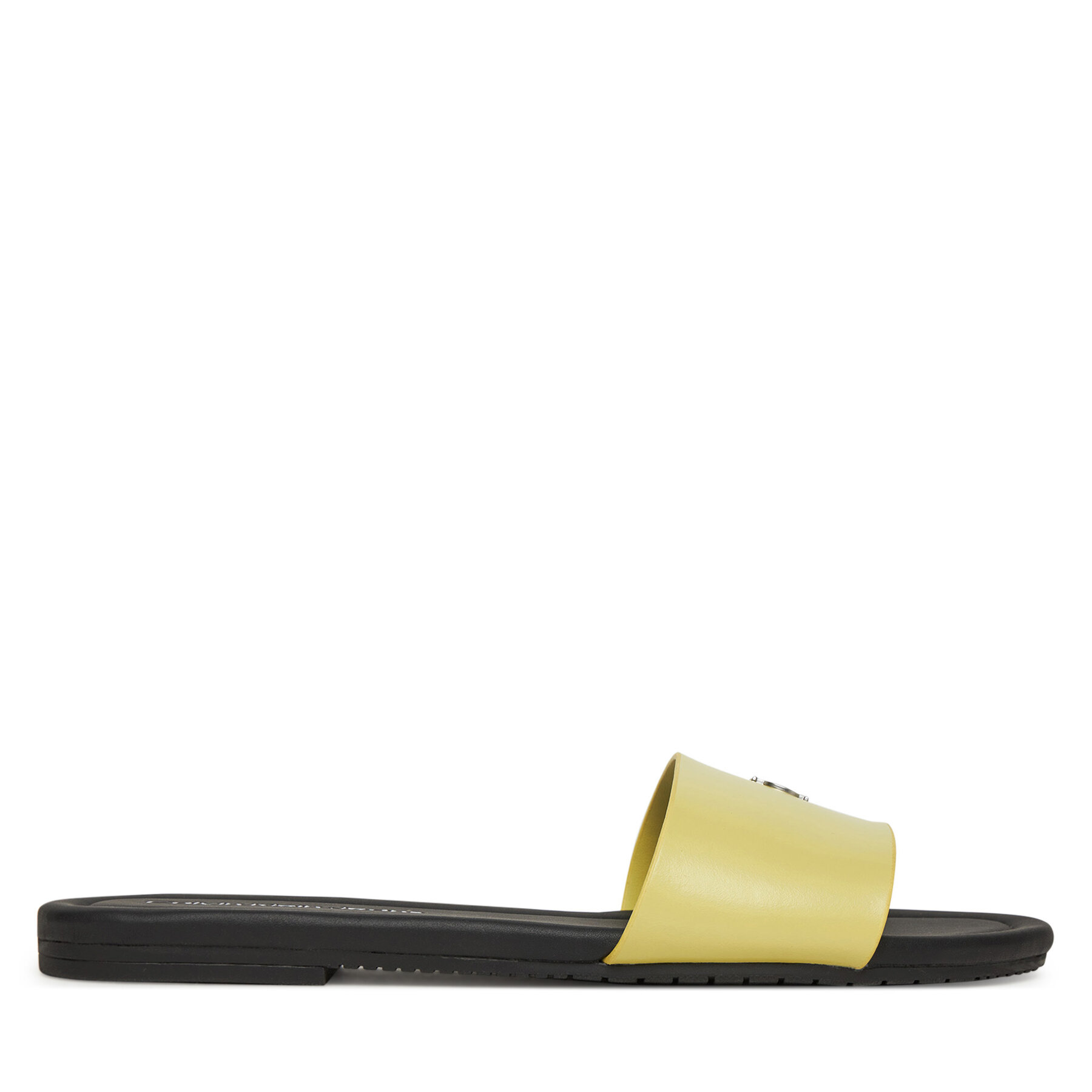 Iešļūcenes Calvin Klein Jeans Flat Sandal Slide Mg YW0YW01697 Dzeltens