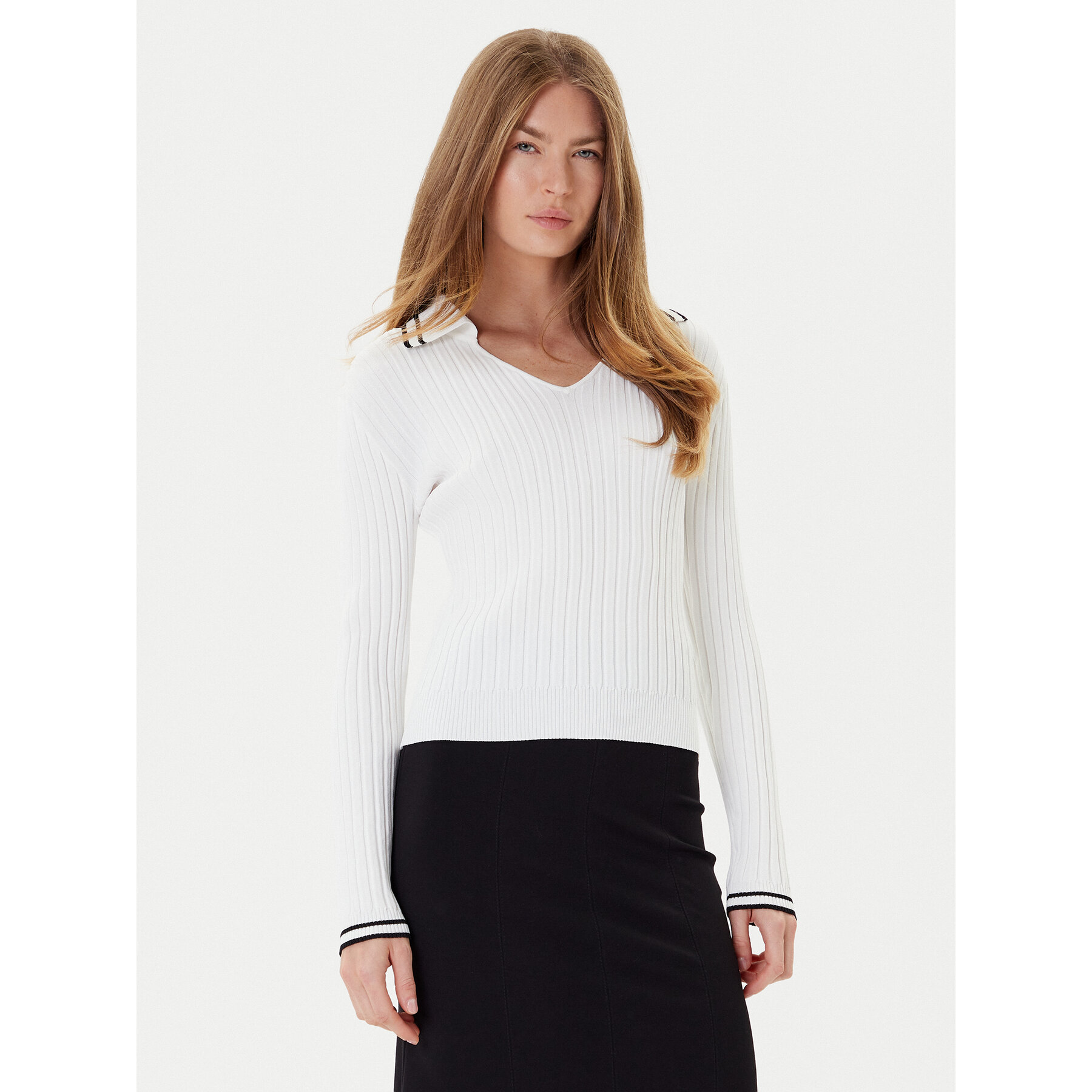 PINKO Pullover Linosa 105418 A2PS Weiß Regular Fit