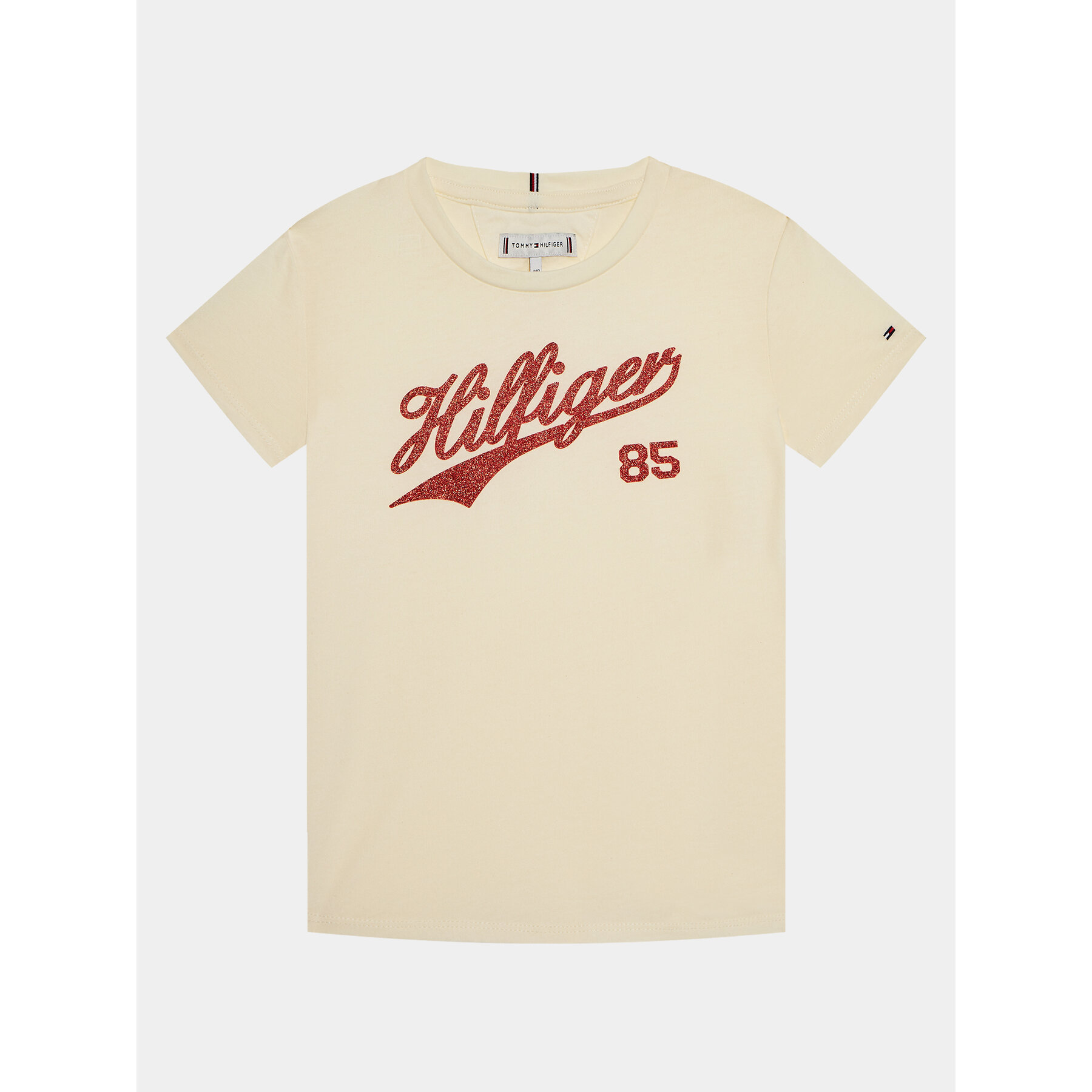 Tommy Hilfiger Póló Hilfiger Script Tee S/S KG0KG07718 Ekru Regular Fit