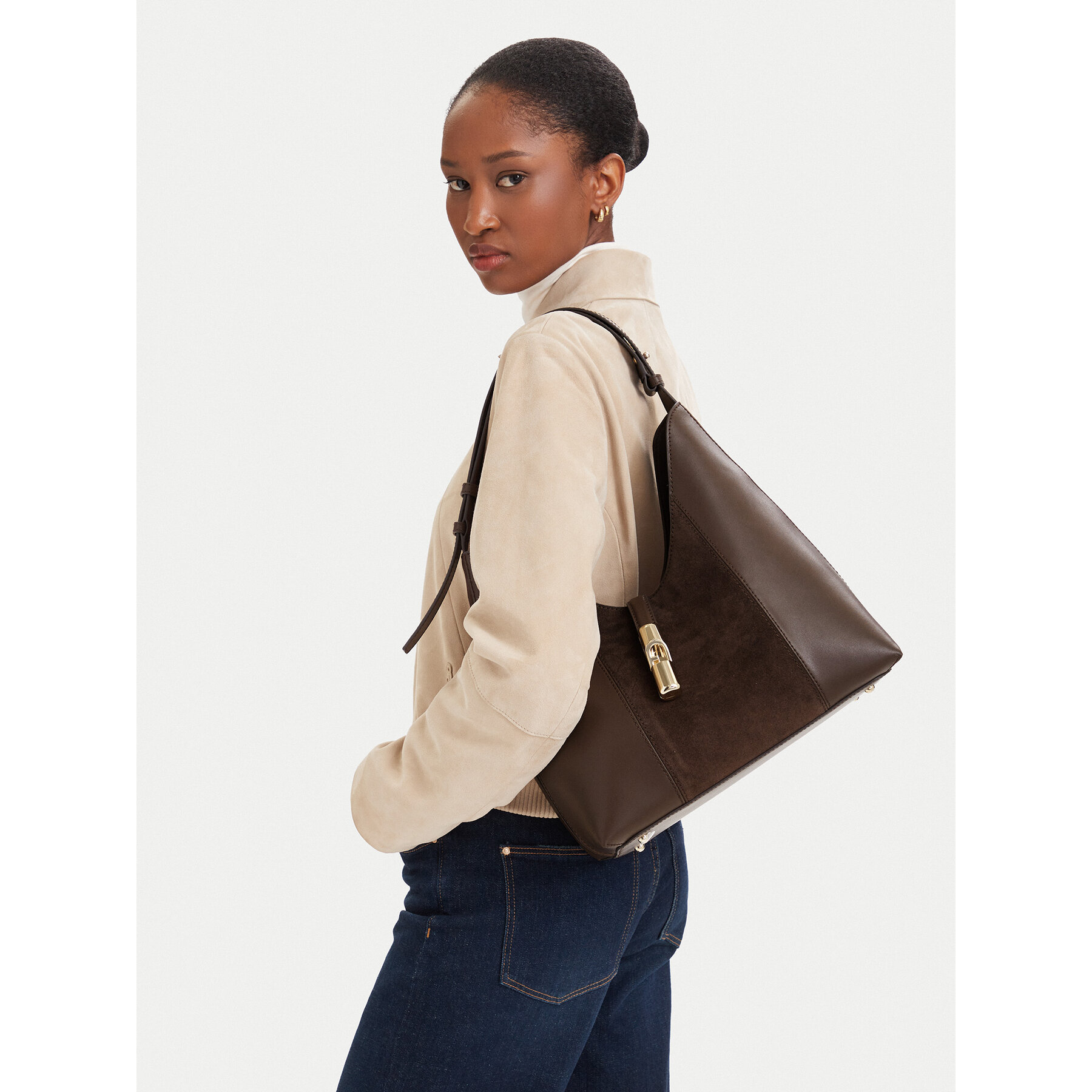 Torbica Furla Goccia M WB01499 BX3158 CN 4286S Tamno smeđa