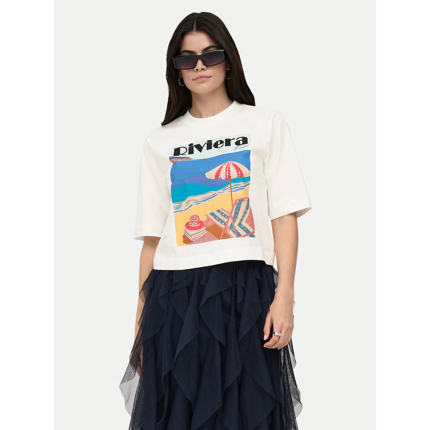 ONLY T-shirt Vega 15375753 Bijela Regular Fit