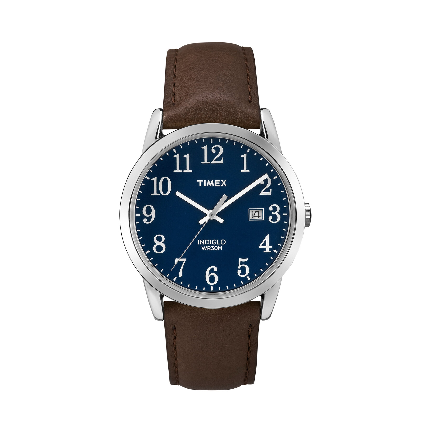 

Годинник Timex Classic Indiglo TW2P75900 Navy/Brown, Коричневий