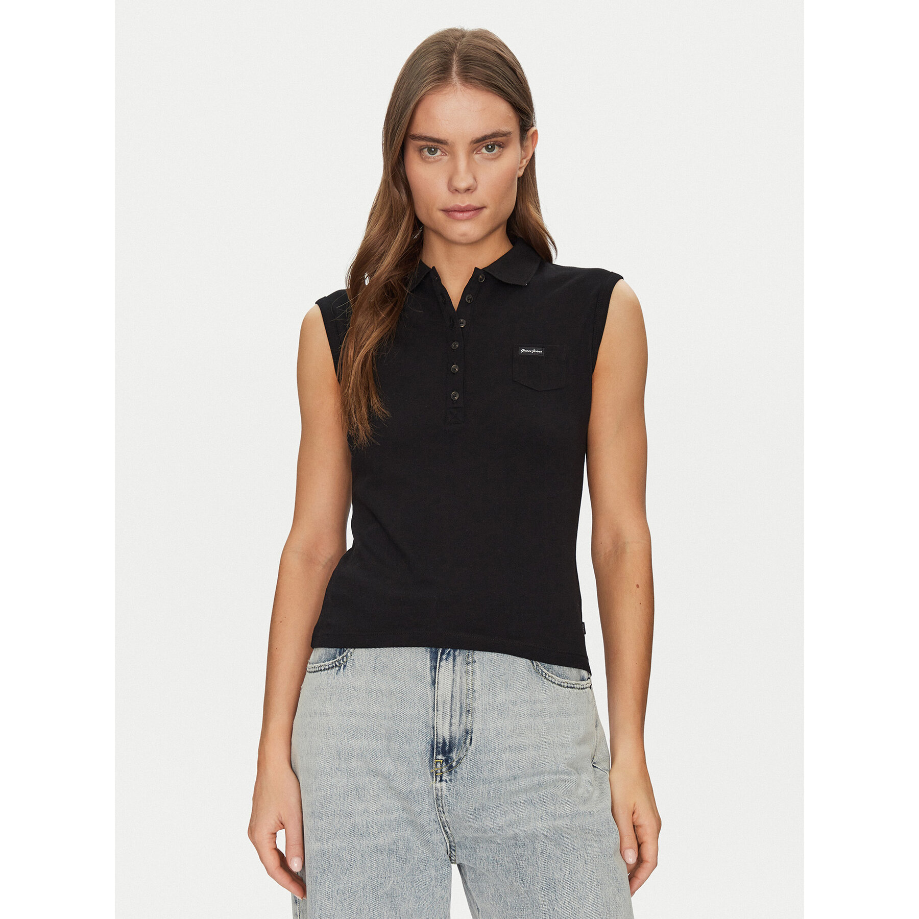 Guess Jeans Guess Jeans Polo W5GP24 KCYR1 Μαύρο Regular Fit