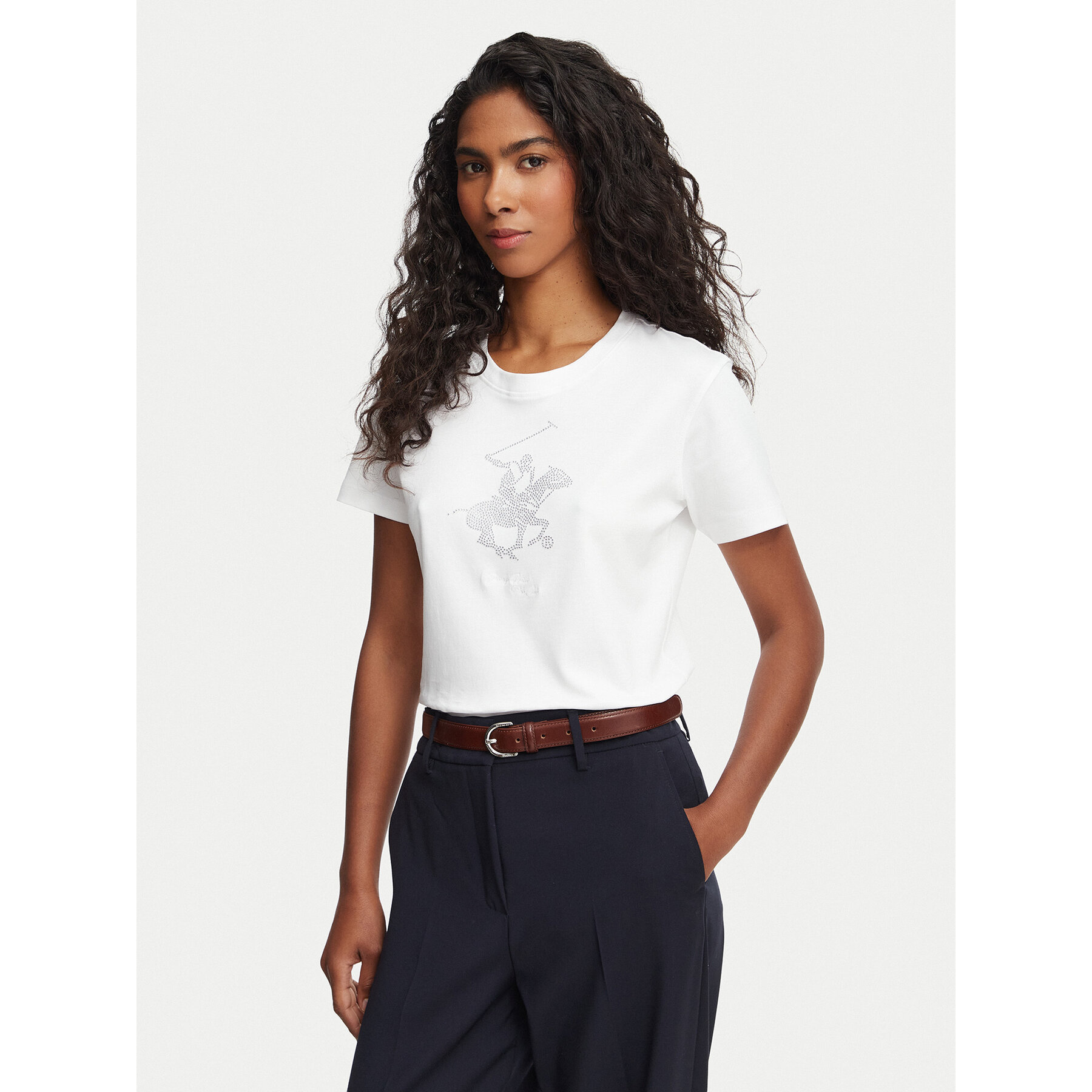 Beverly Hills Polo Club Majica L1608-HR Bela Regular Fit