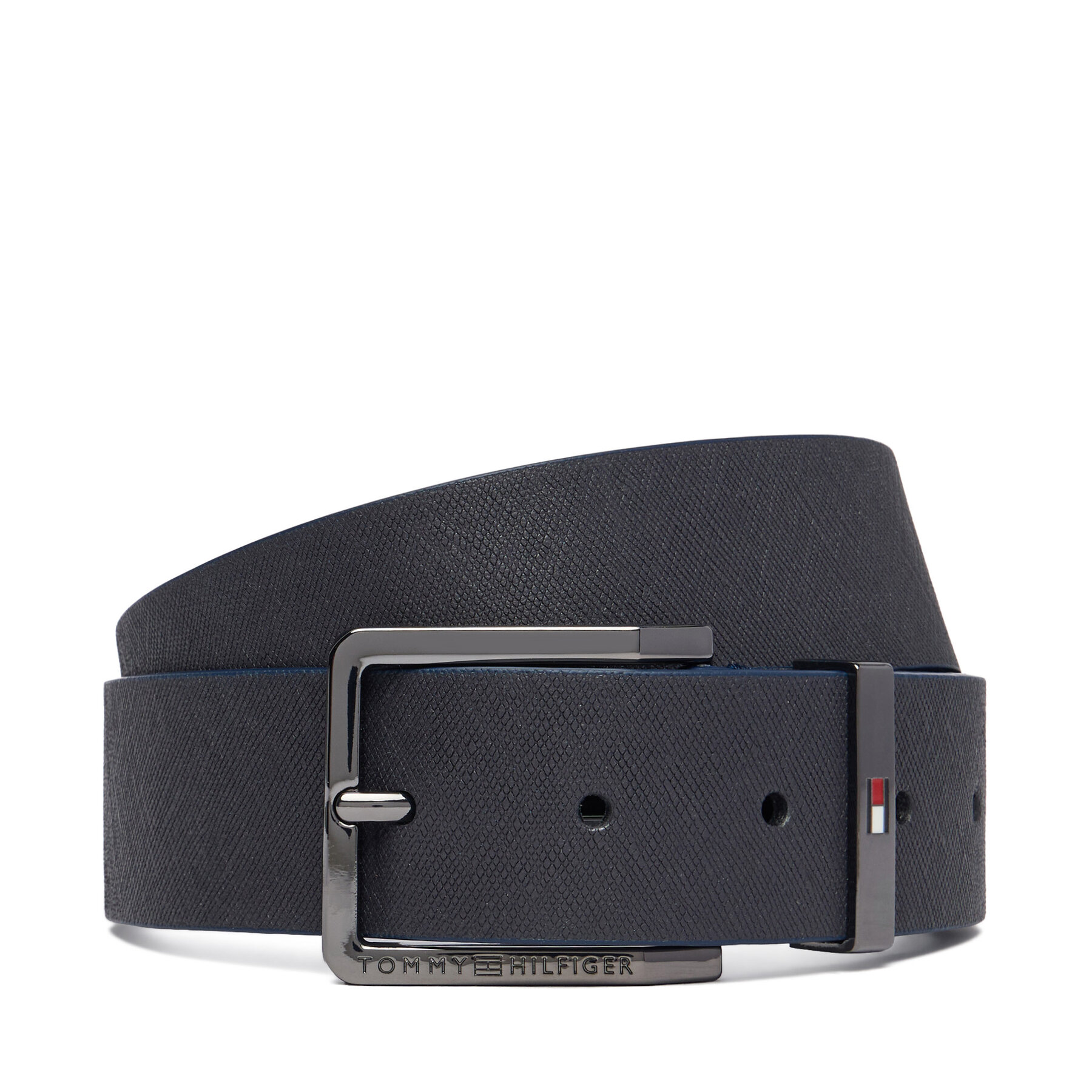 Opasok Tommy Hilfiger Oliver Saffiano 3.5 AM0AM14573 Tmavomodrá