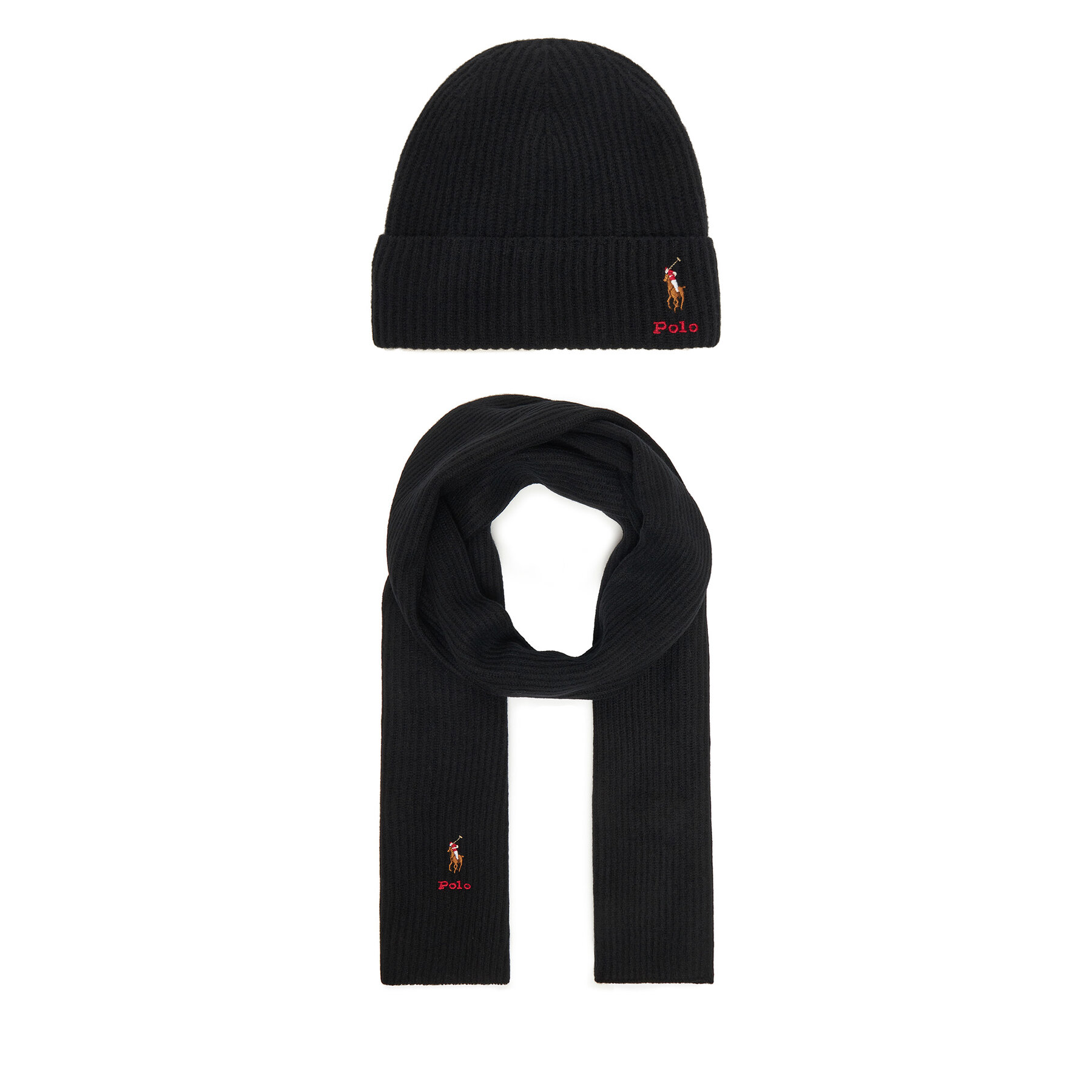 Sál és sapka szett Polo Ralph Lauren 455981430003 Fekete