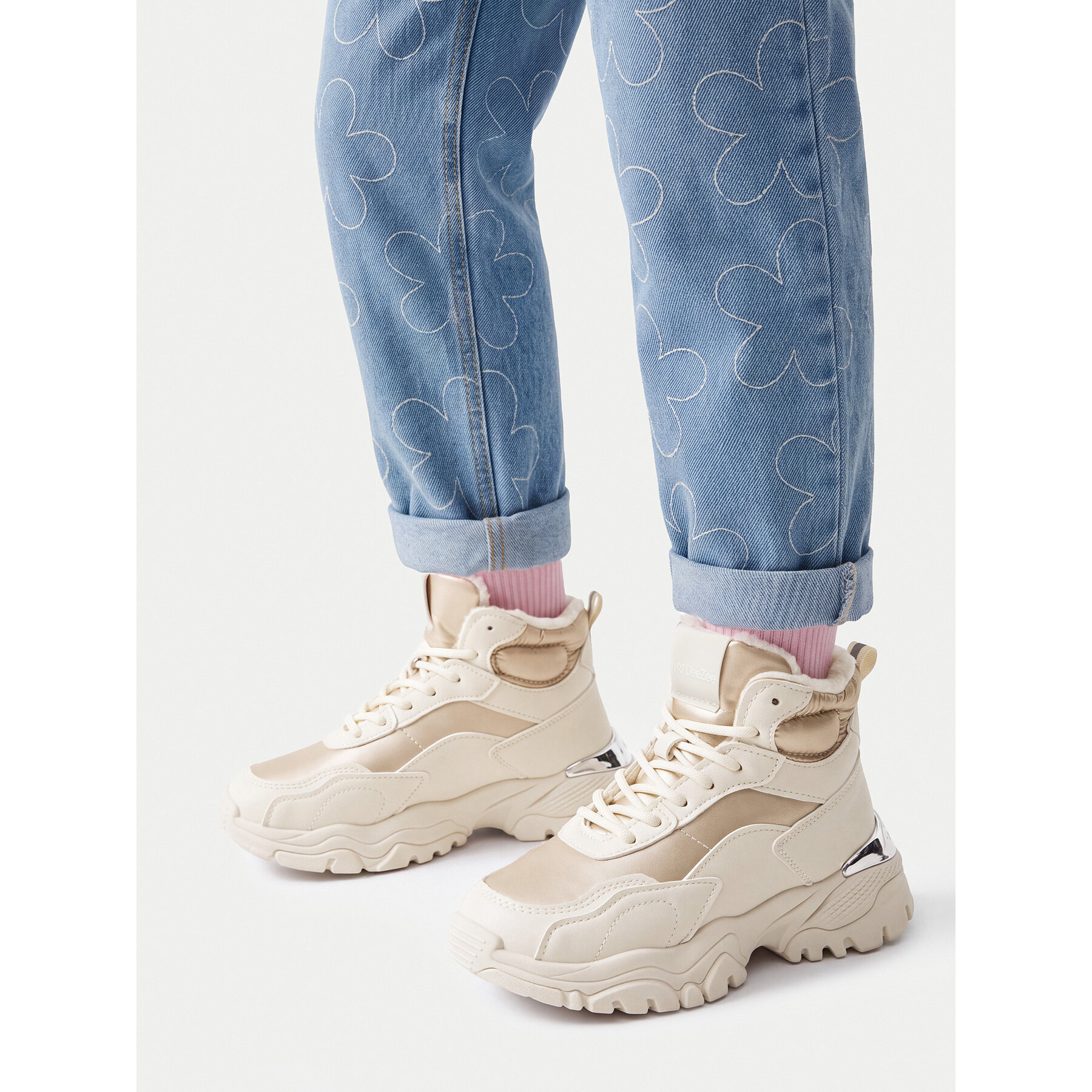Sneakersy DeeZee CEO-TS5227K-12 Krémová