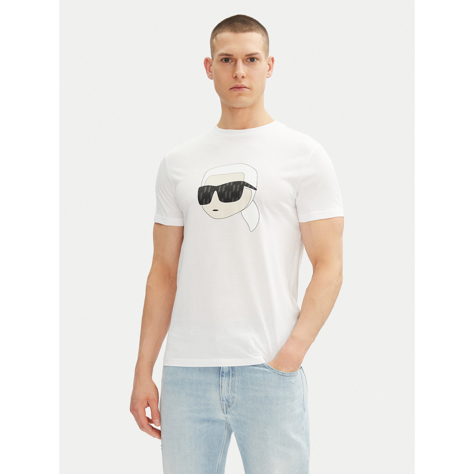 KARL LAGERFELD KARL LAGERFELD T-Shirt 755073 552251 Λευκό Regular Fit