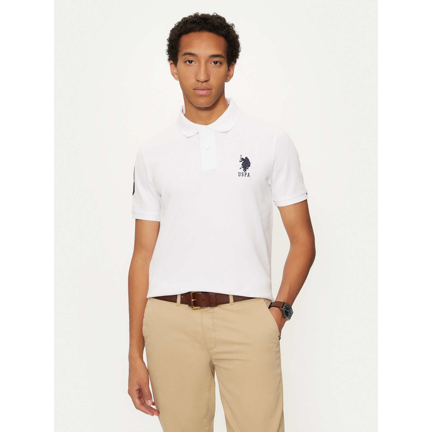 U.S. Polo Assn. Polo MUP3313 Λευκό Regular Fit
