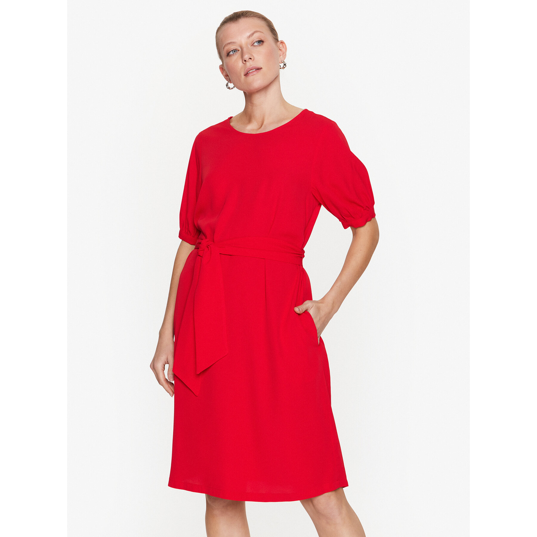 Seidensticker Kleid für den Alltag 60.134576 Rot Regular Fit