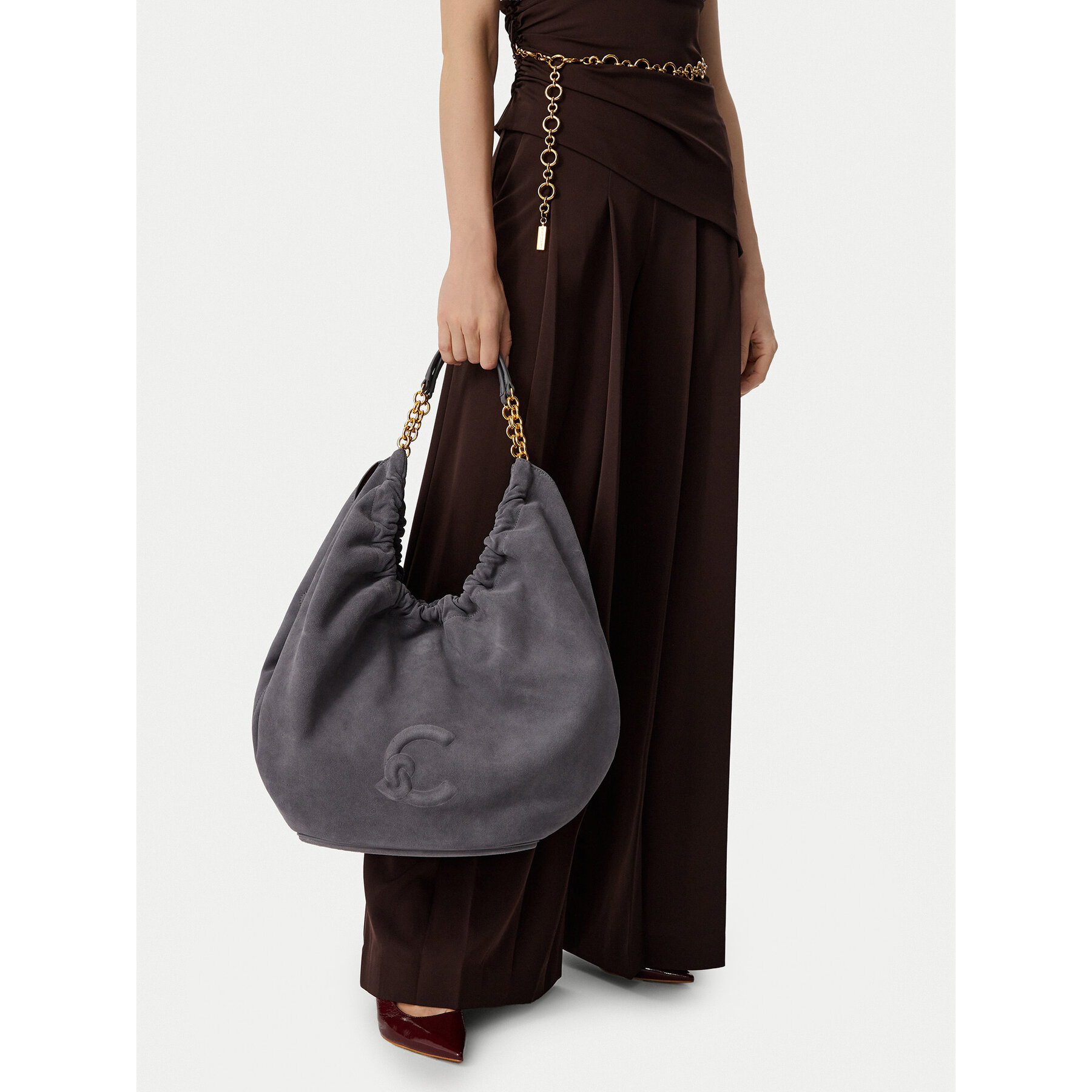 Coccinelle Τσάντα Coccinelle U5F Coccinellesmash Suede Bim E1 U5F 11 01 01 Γκρι
