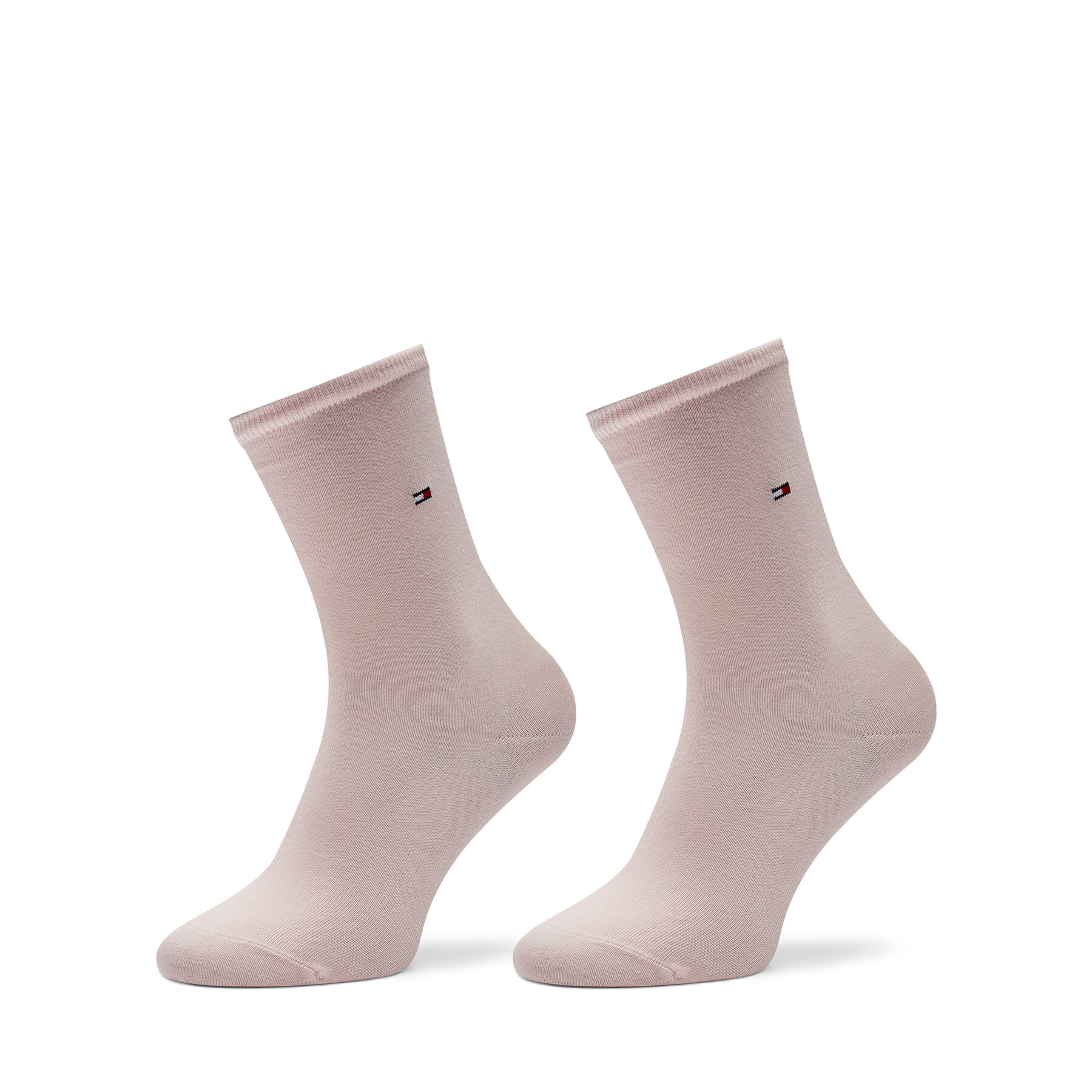 Súprava 2 párov vysokých dámskych ponožiek Tommy Hilfiger 371221107 Ružová
