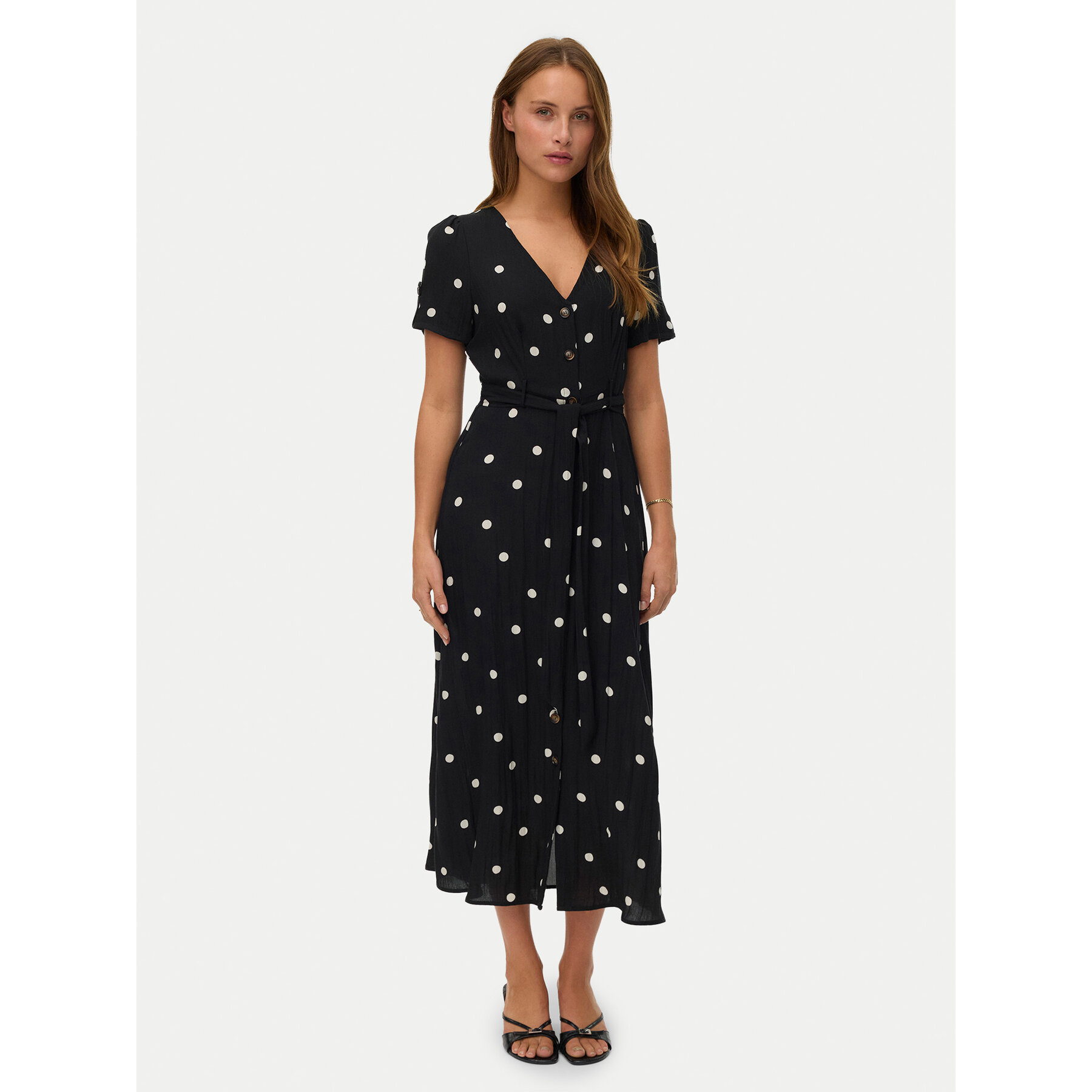 Vero Moda Hemdkleid Joan 10343501 Schwarz Regular Fit