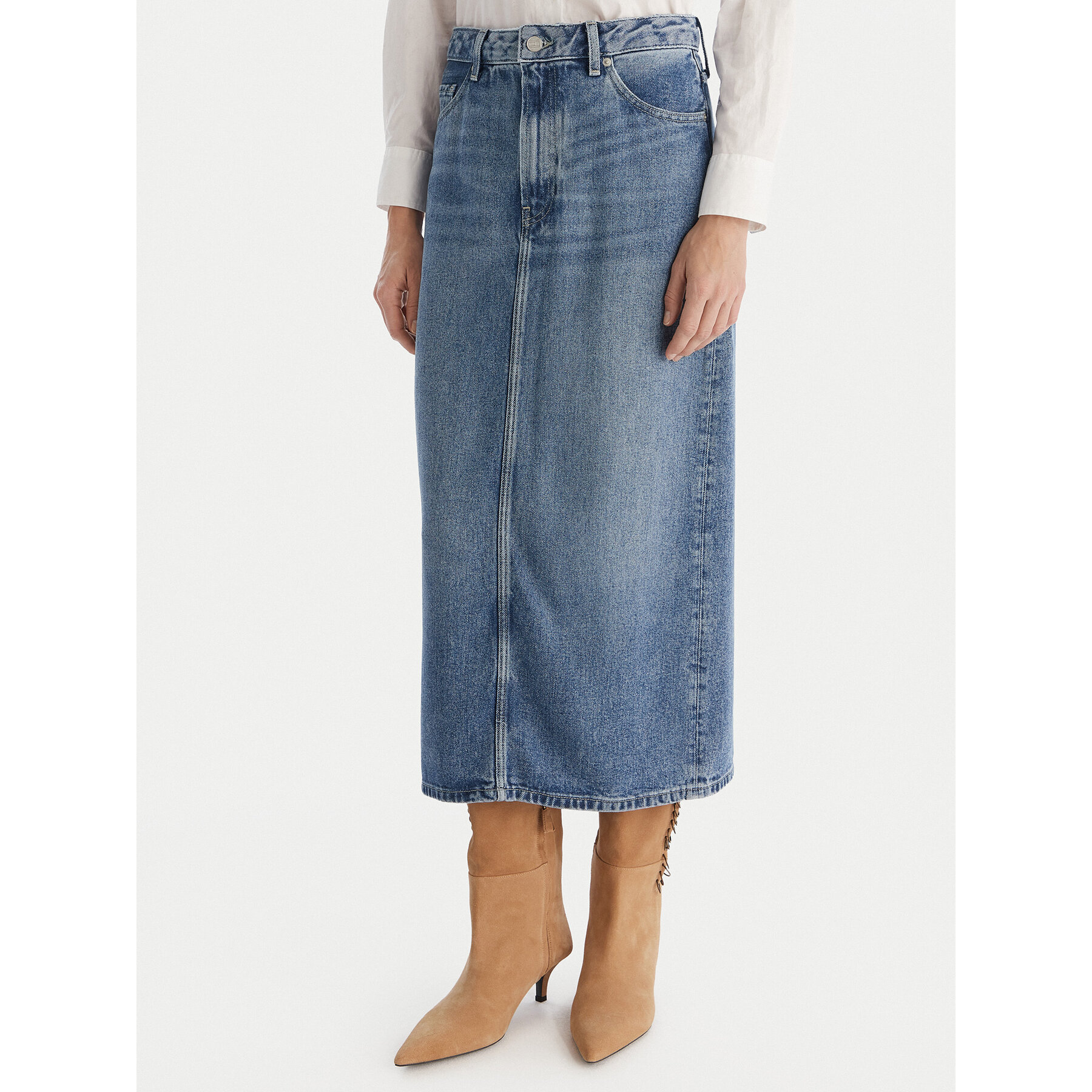 Tommy Hilfiger Jeansrock WW0WW46503 Blau Regular Fit