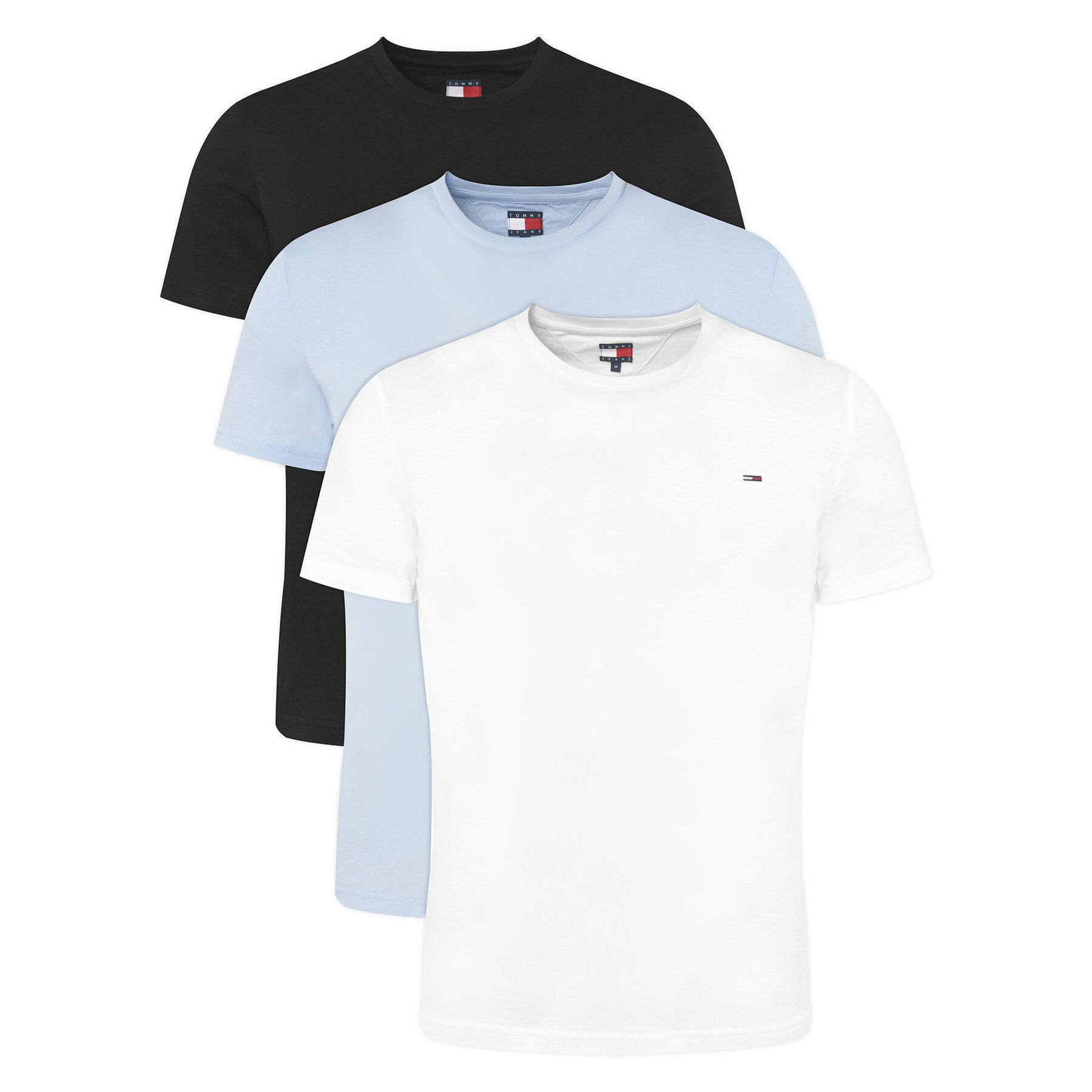 Tommy Jeans Komplet t-shirt majic﻿ 3 Pack DM0DM21579 Pisana Slim Fit