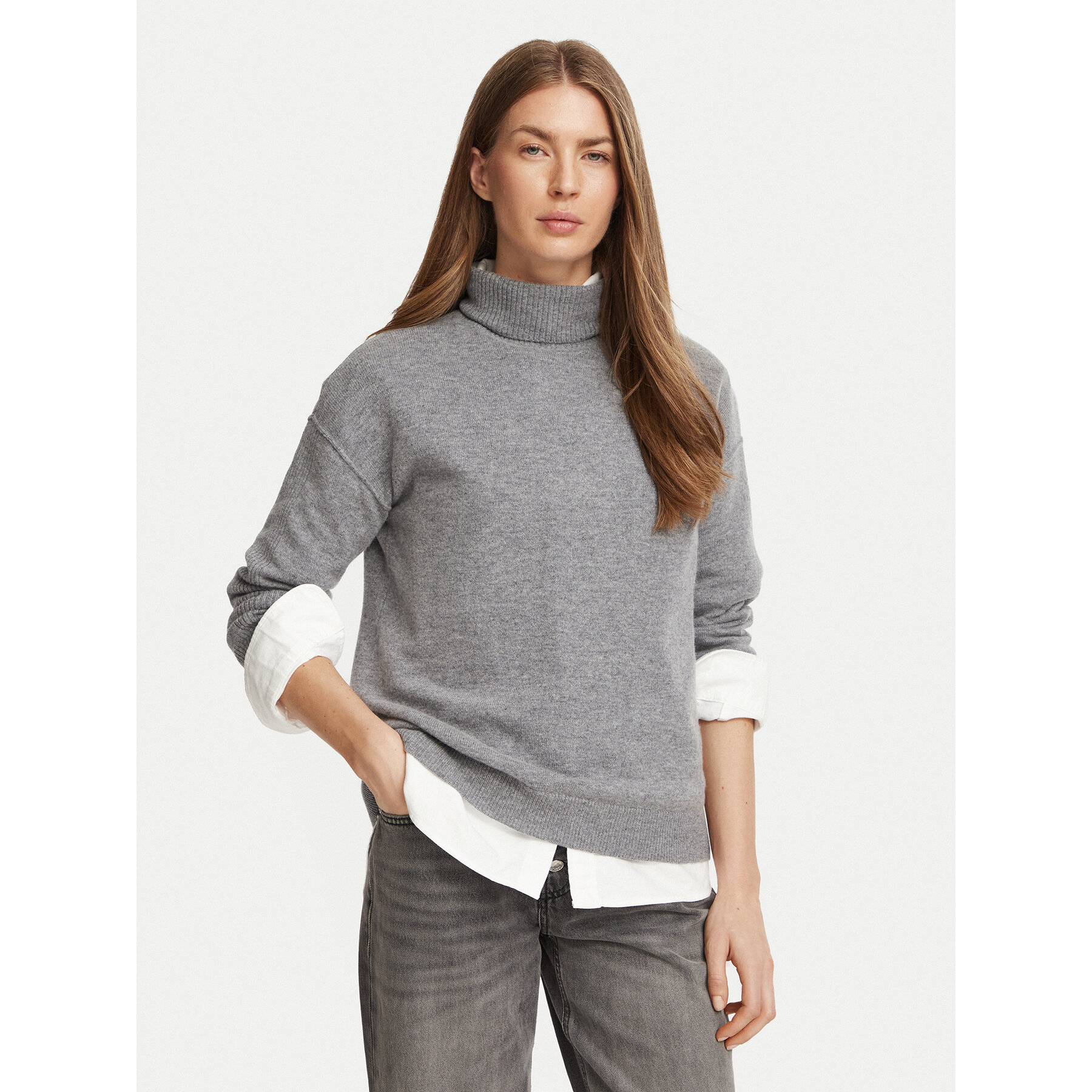 Marella Pullover 2625366262200 Grau Regular Fit