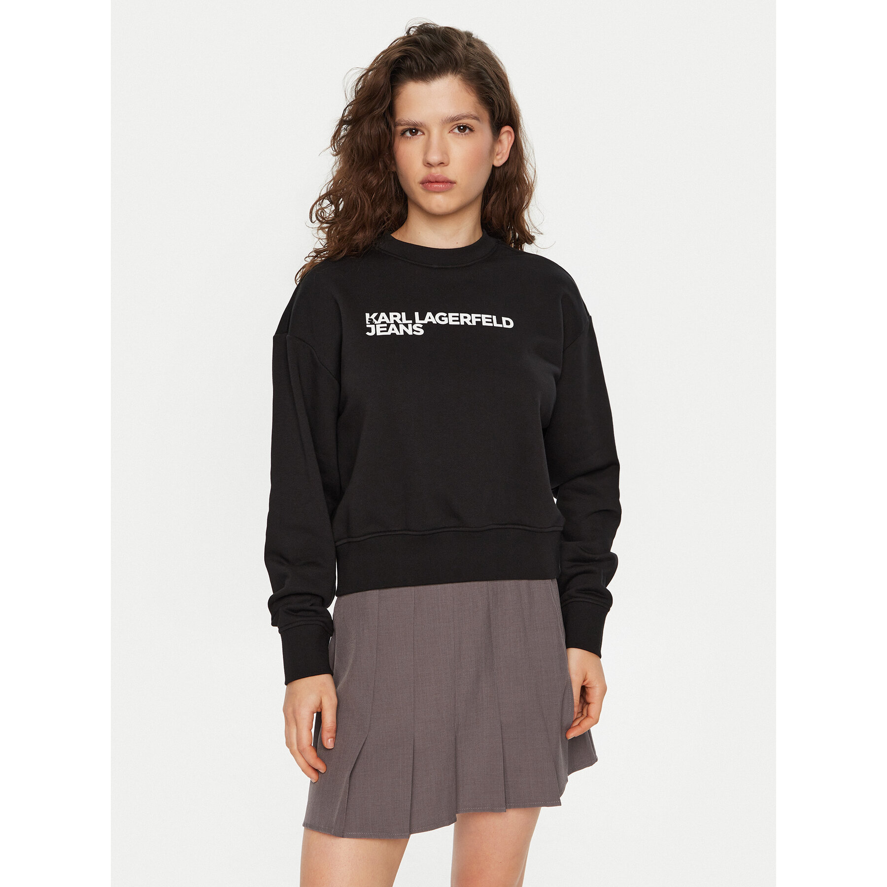 Karl Lagerfeld Jeans Sweatshirt A1W20005 Schwarz Regular Fit