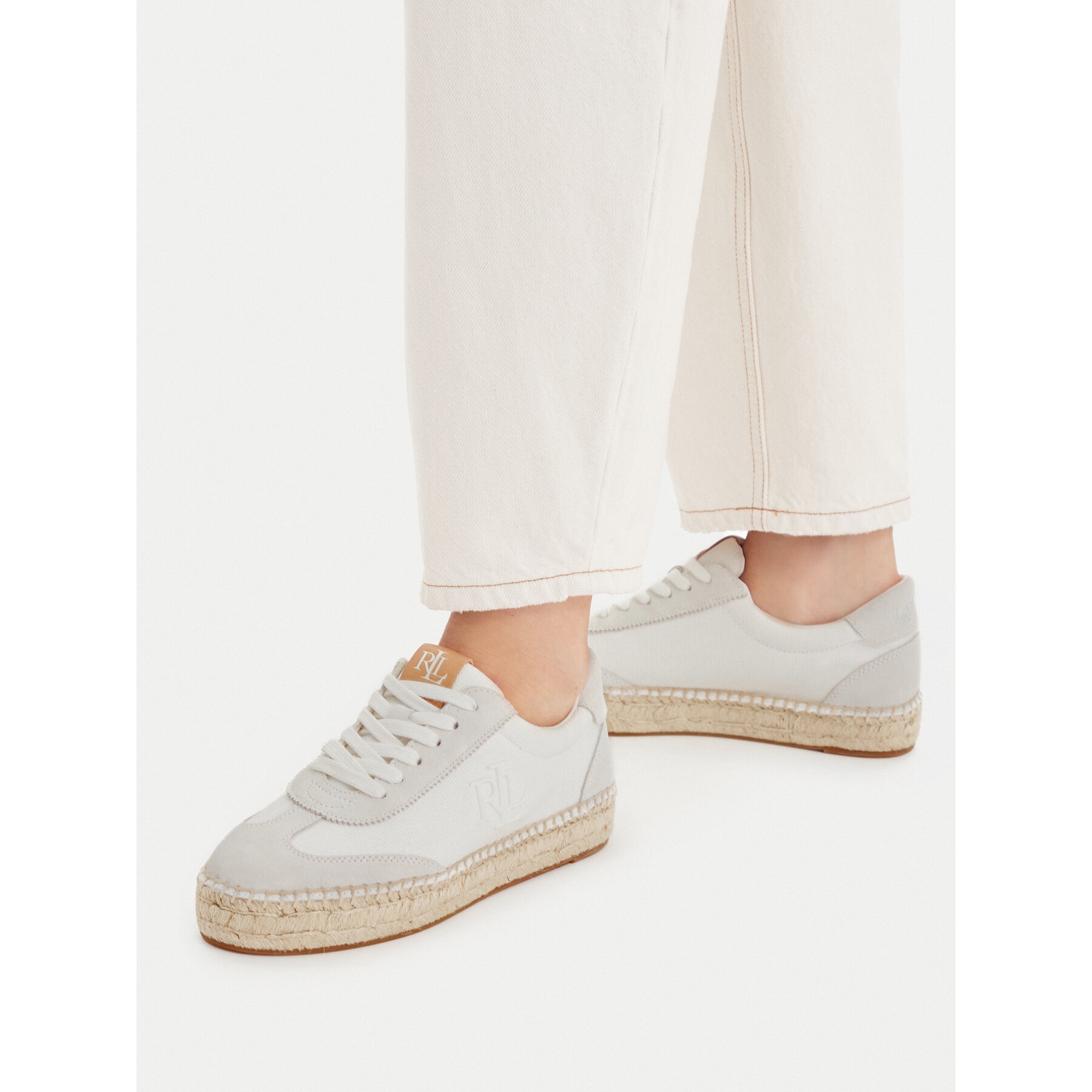 Espadrile LAUREN RALPH LAUREN Luize 802959230001 Alb