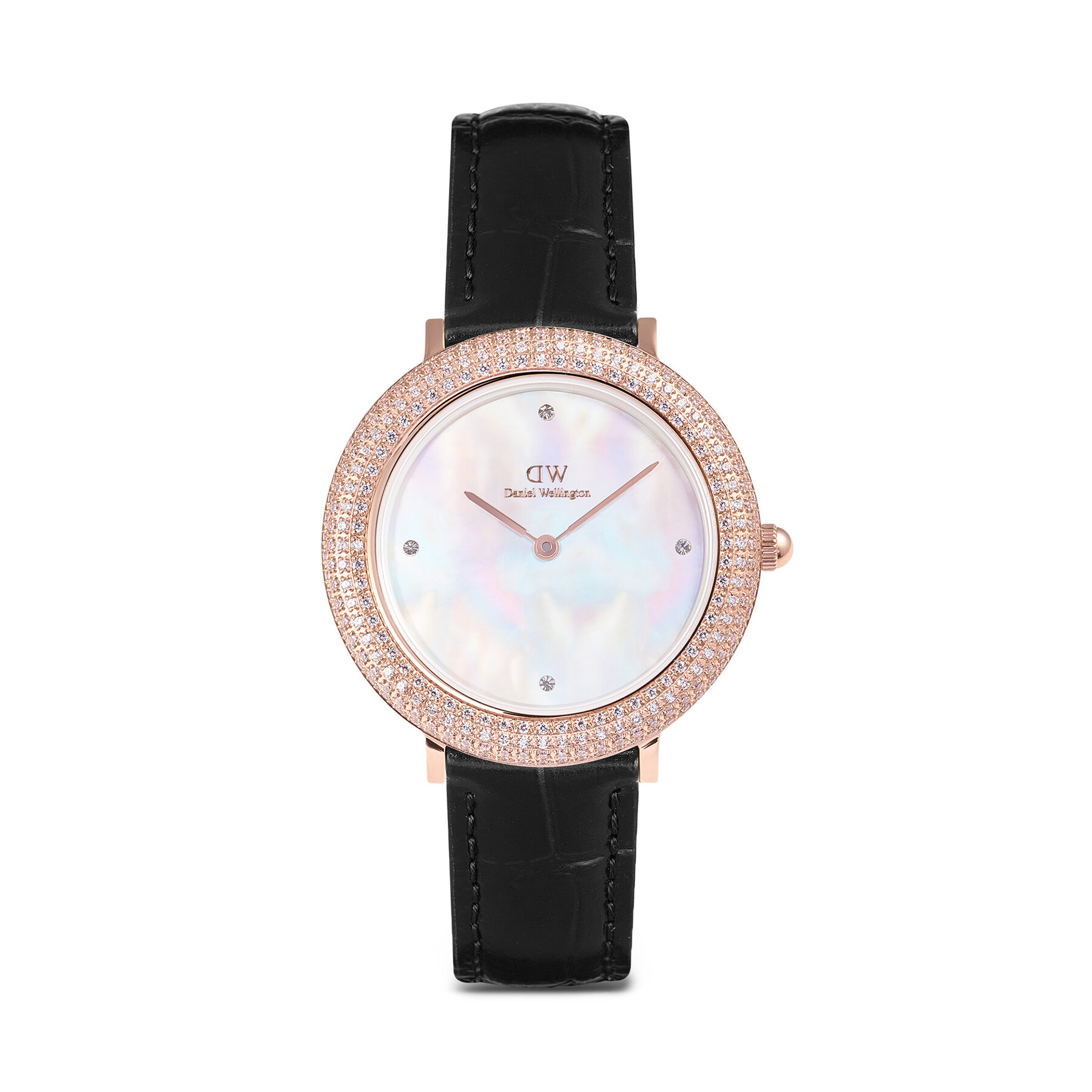 Ročna ura Daniel Wellington Crystalline Bezel 32 DW00100827 Rožnato zlato