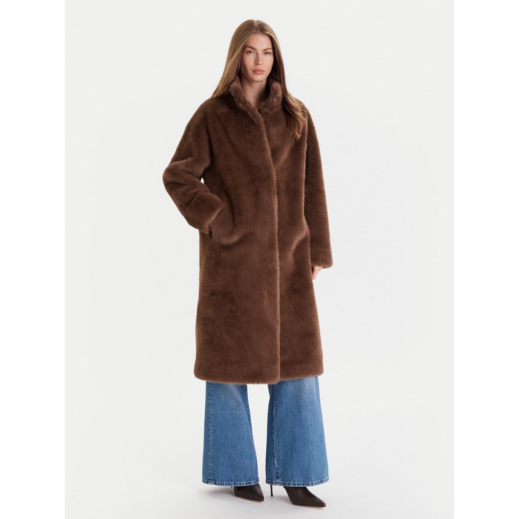 JOOP! Pelzmantel 58 254C58Cim 30048879 Braun Regular Fit
