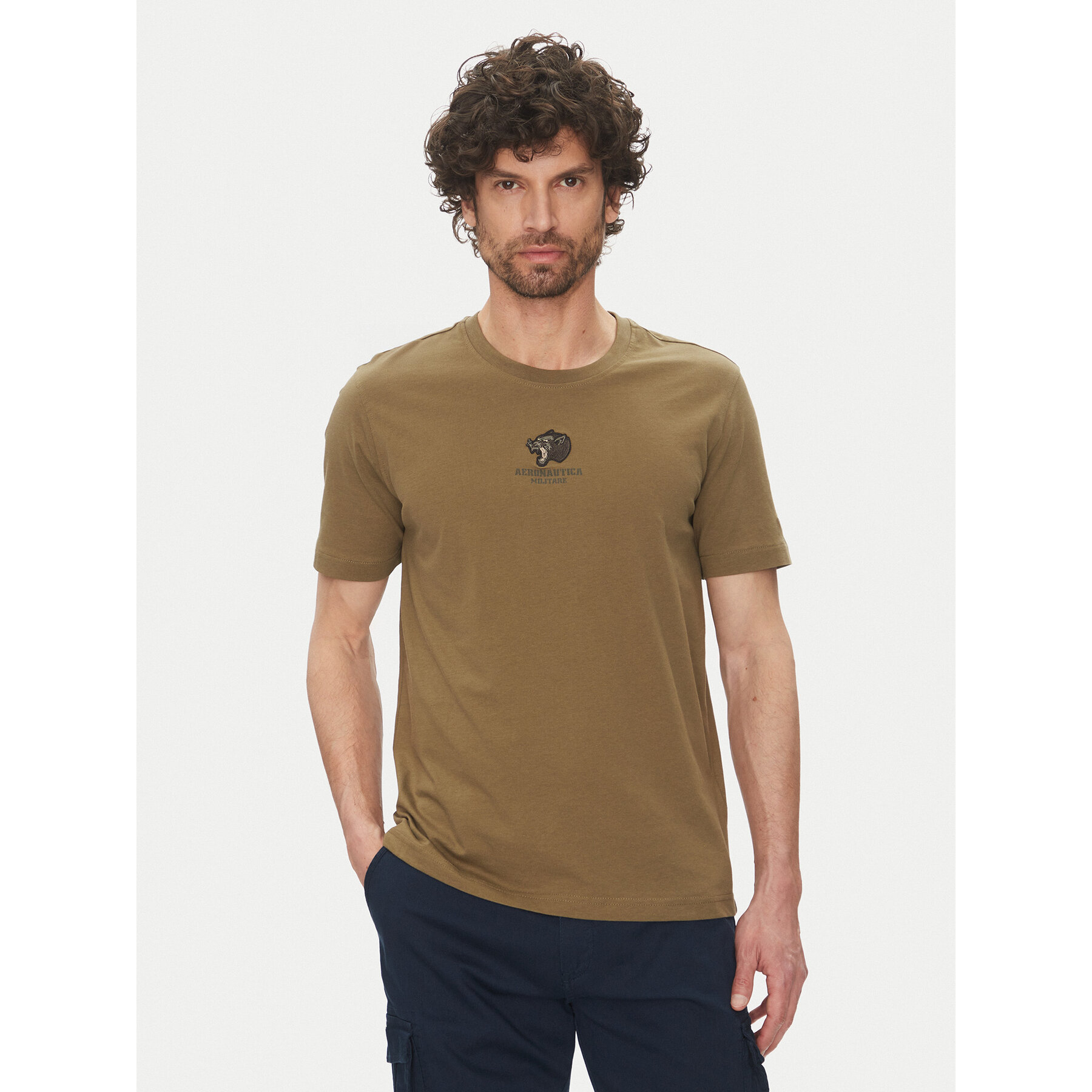Aeronautica Militare T-Shirt 251TS2424J641 Χακί Regular Fit