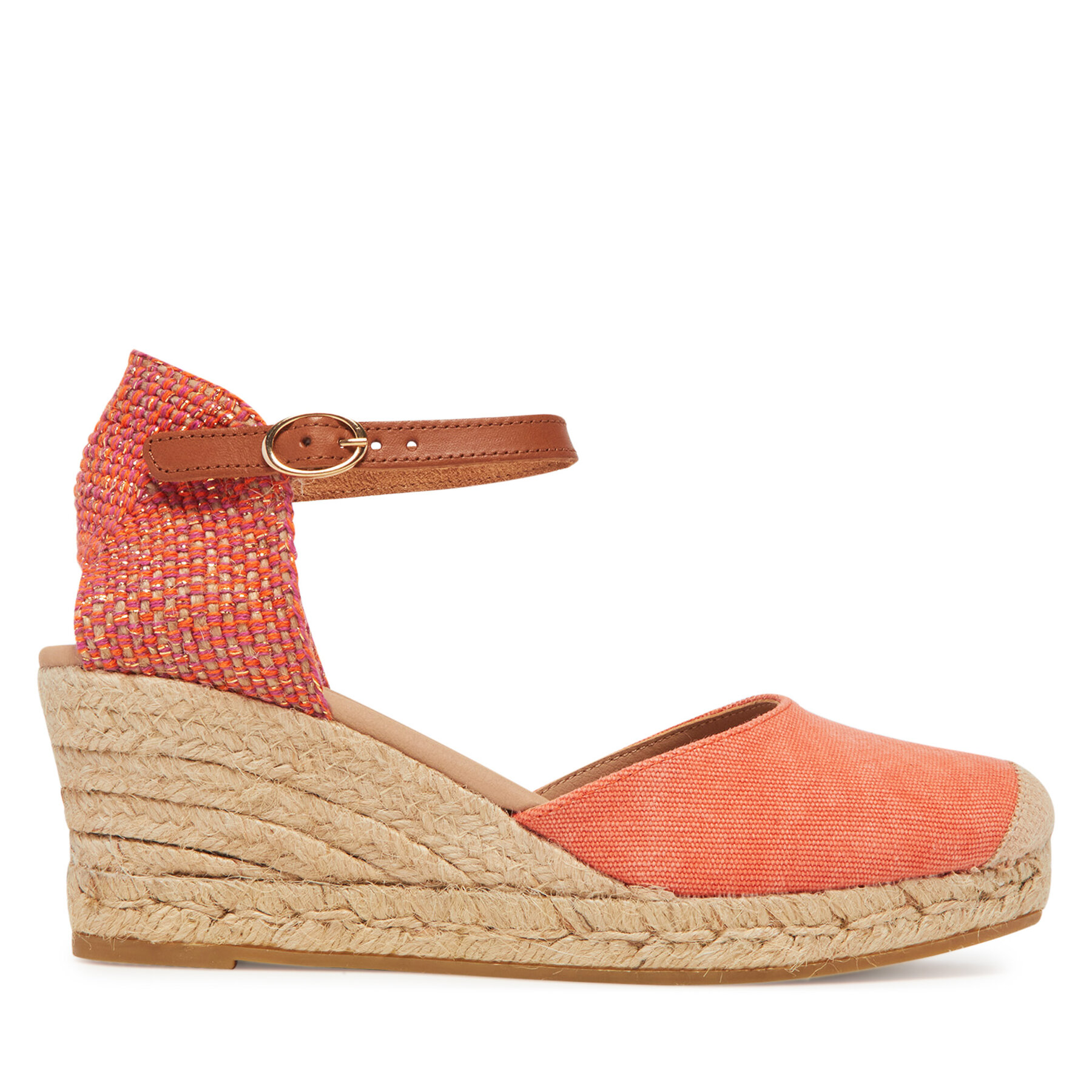 Damskie Espadryle Genuins, Rozmiar 38 Pomarańczowy Carina Canvas G106387