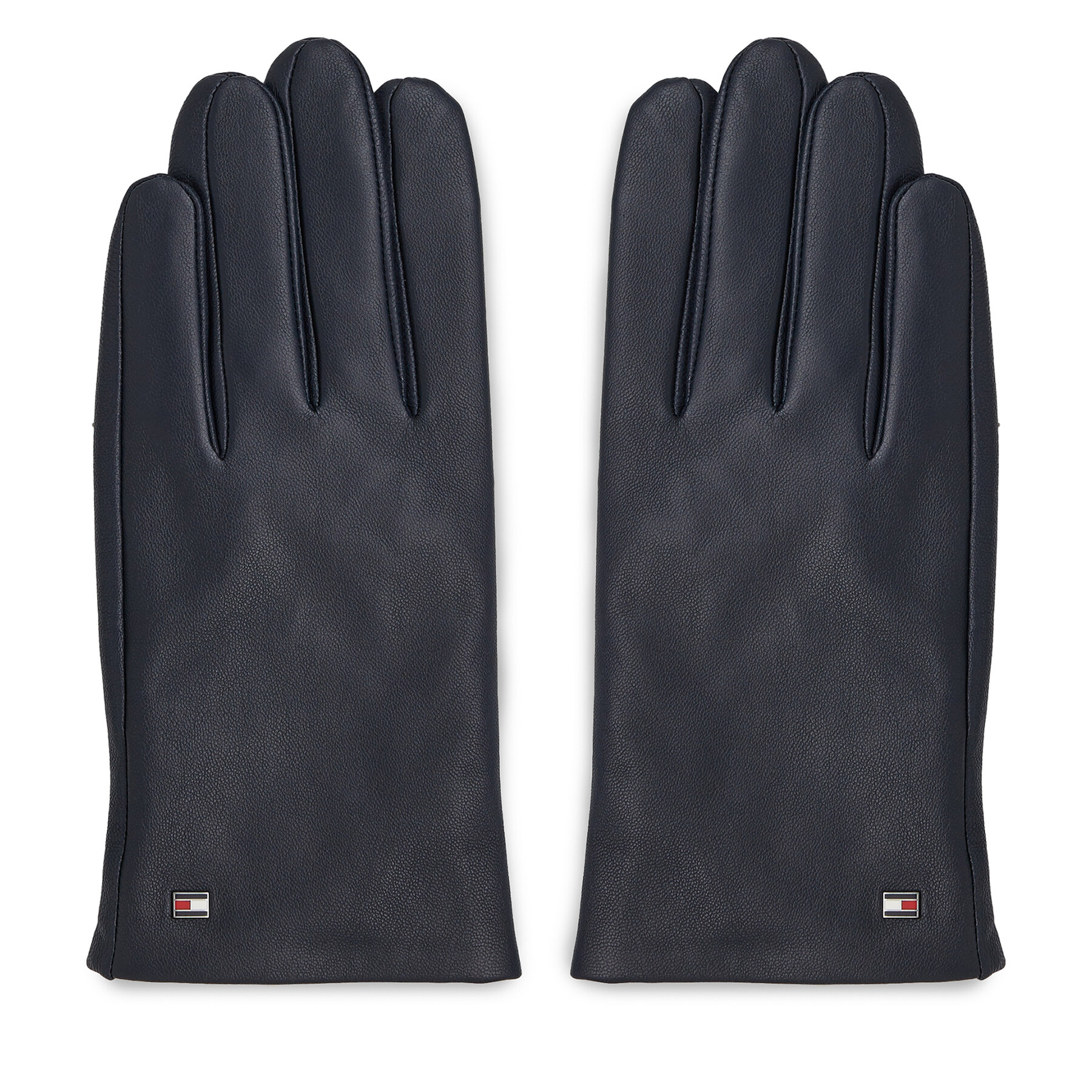 Guanti Da Uomo Tommy Hilfiger Essential Flag Leather Gloves AM0AM11482 Blu Scuro