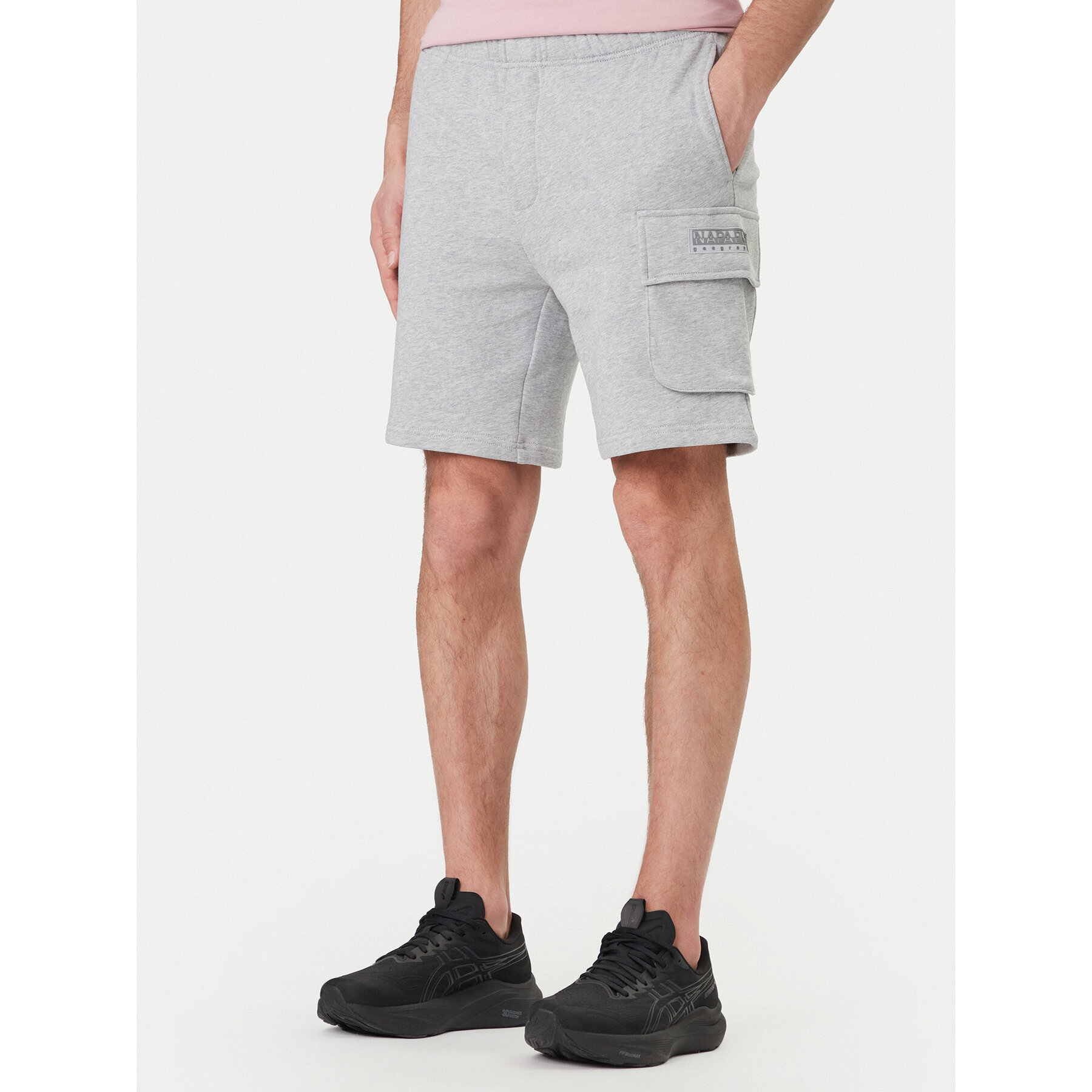Napapijri Sportshorts N-Box Logo NP0A4I59 Grau Relaxed Fit