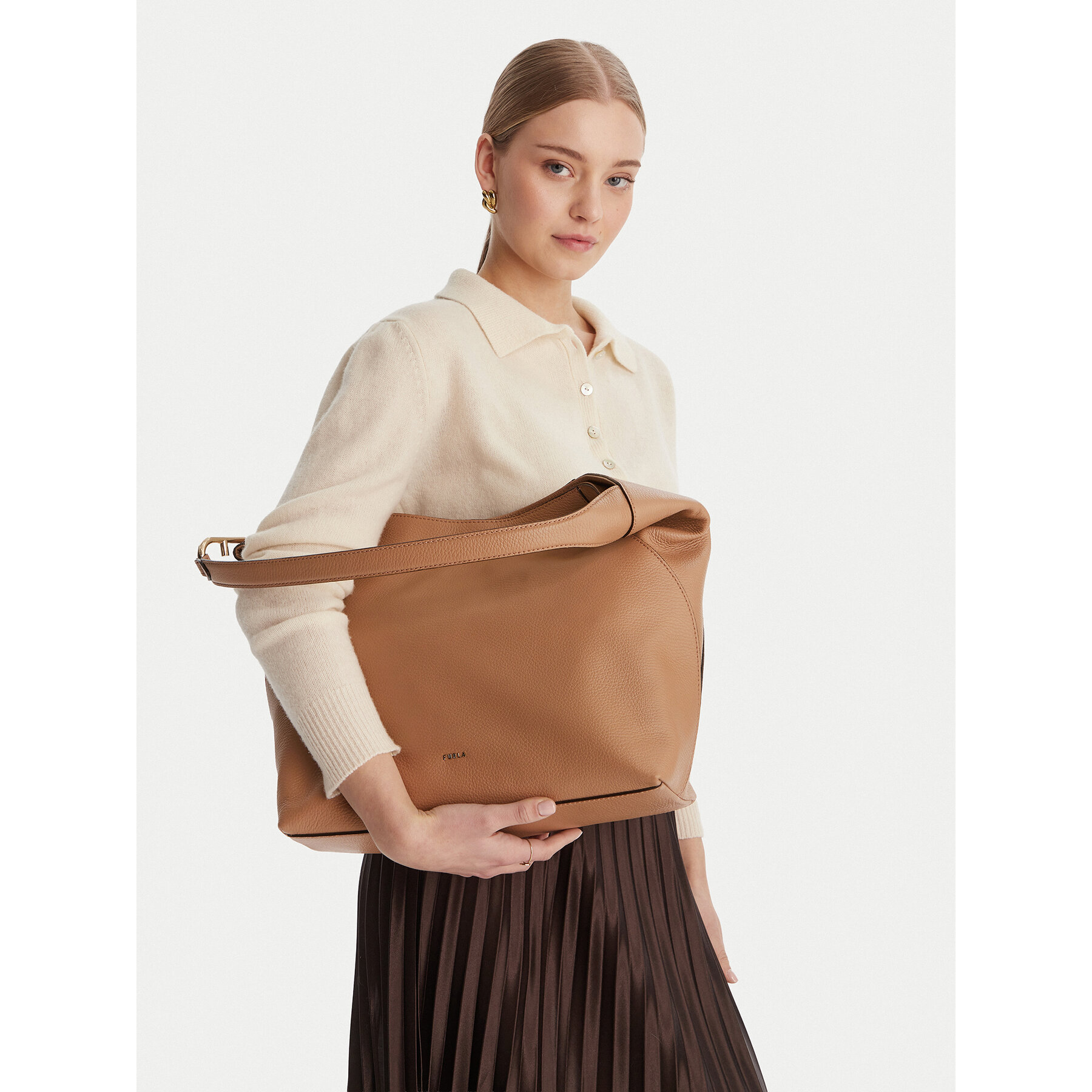 Geantă Furla Lara L WB01876 HSF000 BG YU500 1007 Maro